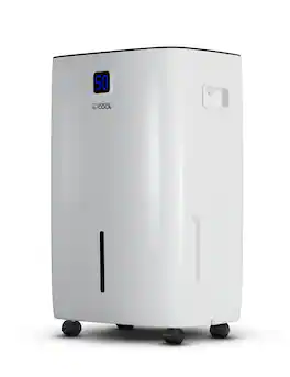 Commercial Cool - Dehumidifier, 50 Pint Dehumidifier with Adjustable Humidistat - White