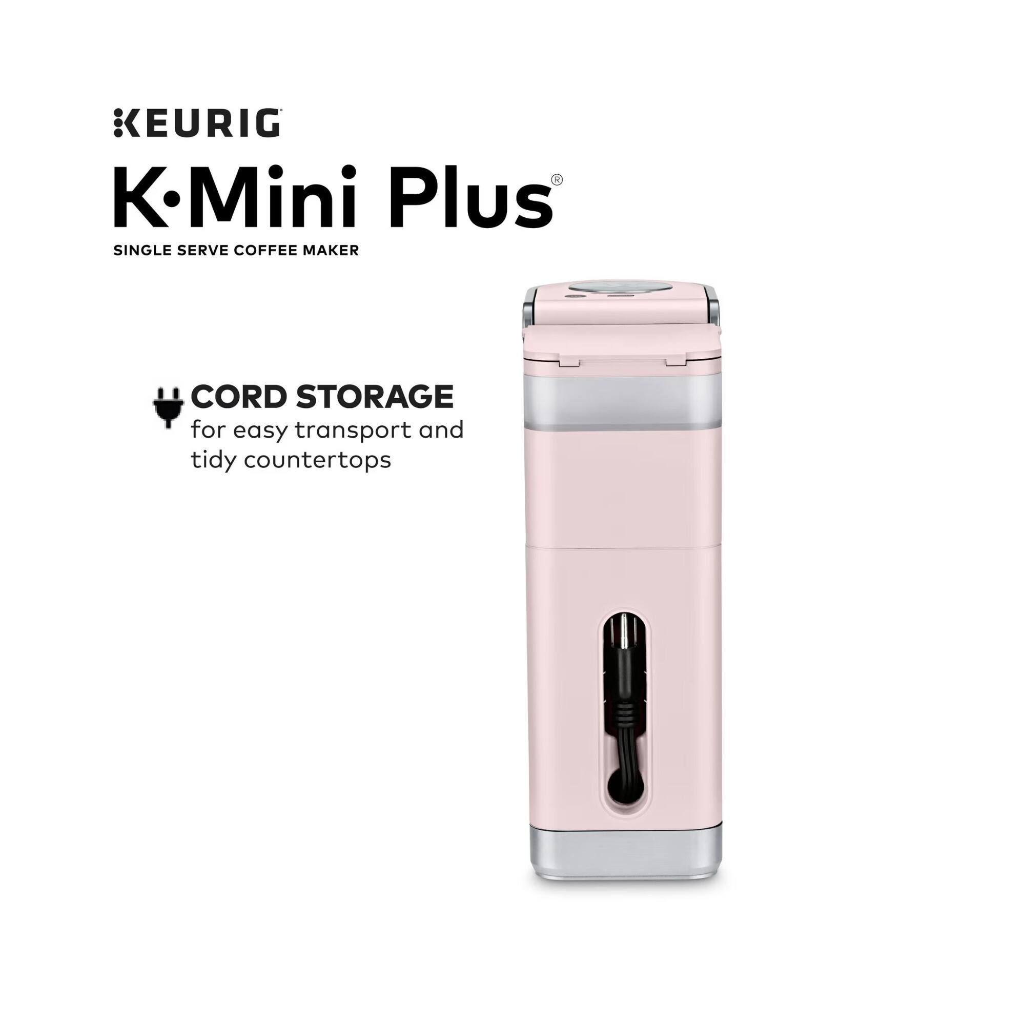 KEURIG KMini Plus SINGLE SERVE COFFEE MAKER CORD STORAGE for easy transport and tidy countertops