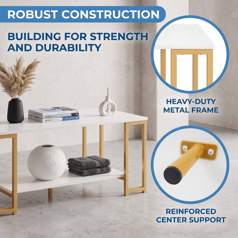 ROBUST CONSTRUCTION  
BUILDING FOR STRENGTH AND DURABILITY  
HEAVY-DUTY METAL FRAME  
REINFORCED CENTER SUPPORT