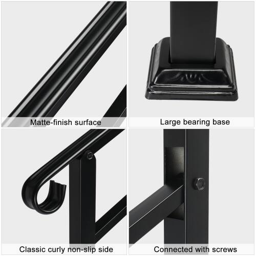 Matte-finish surface  
Large bearing base  
Classic curly non-slip side  
Connected with screws