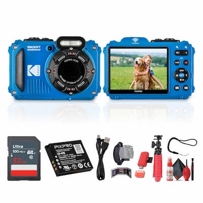 Kodak Pixpro WPZ2 Digital Camera in Blue (WPZ2BL) Bundle with Kodak Pixpro WPZ2 Digital Camera in Blue (WPZ2BL) Bundle with