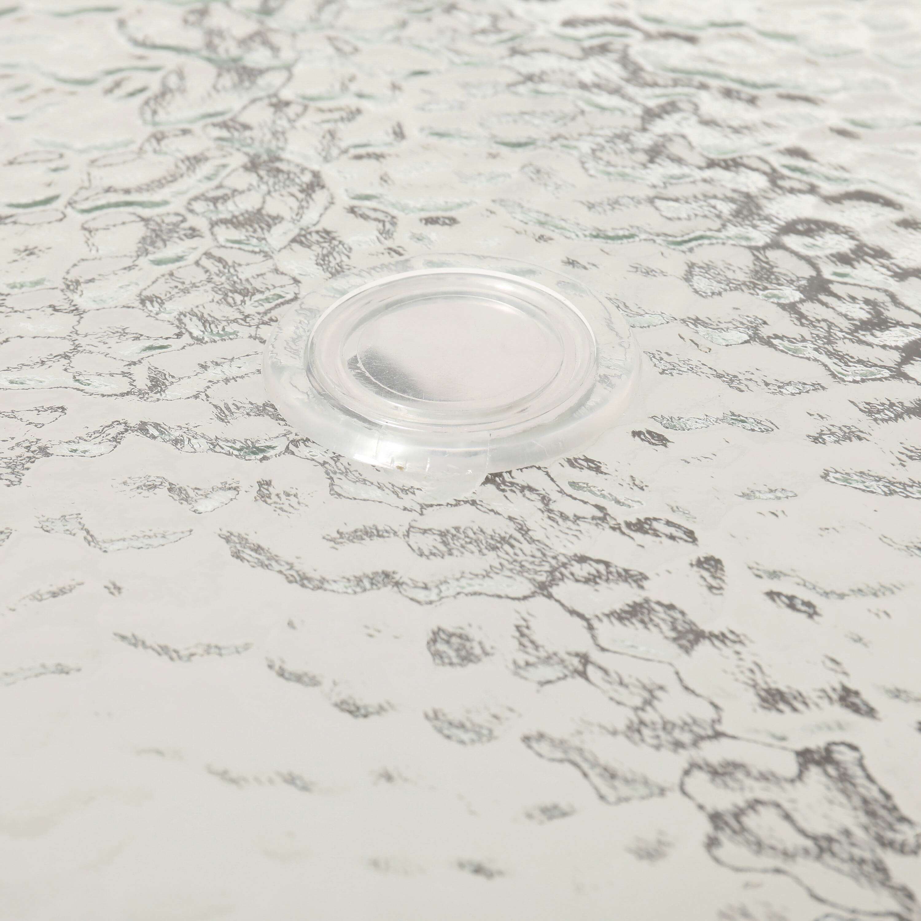 Alt View 10. Emma + Oliver - 31.5" x 55" Rectangular Tempered Glass Metal Table with Umbrella Hole - Clear Top/Bronze Frame.
