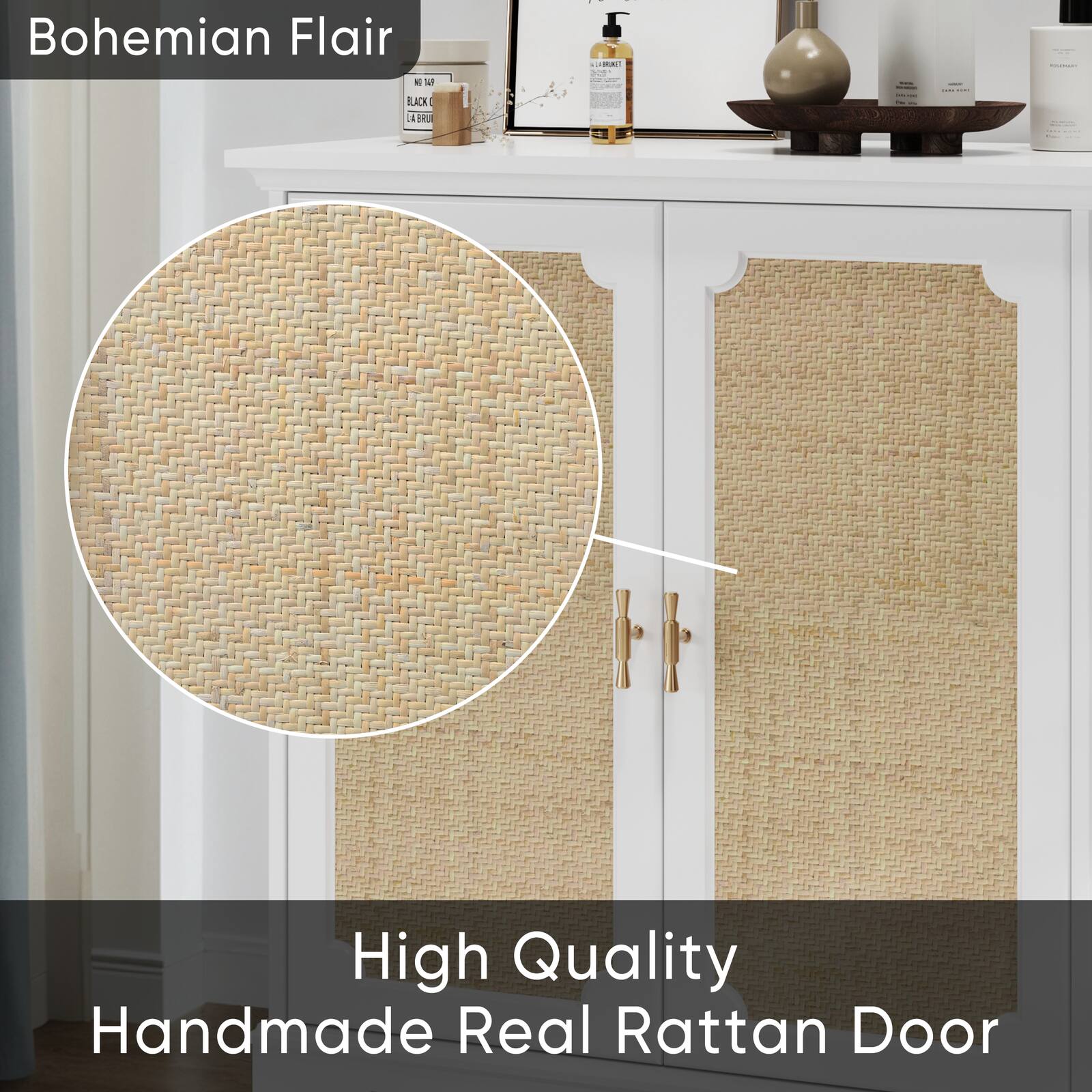 Bohemian Flair

High Quality Handmade Real Rattan Door