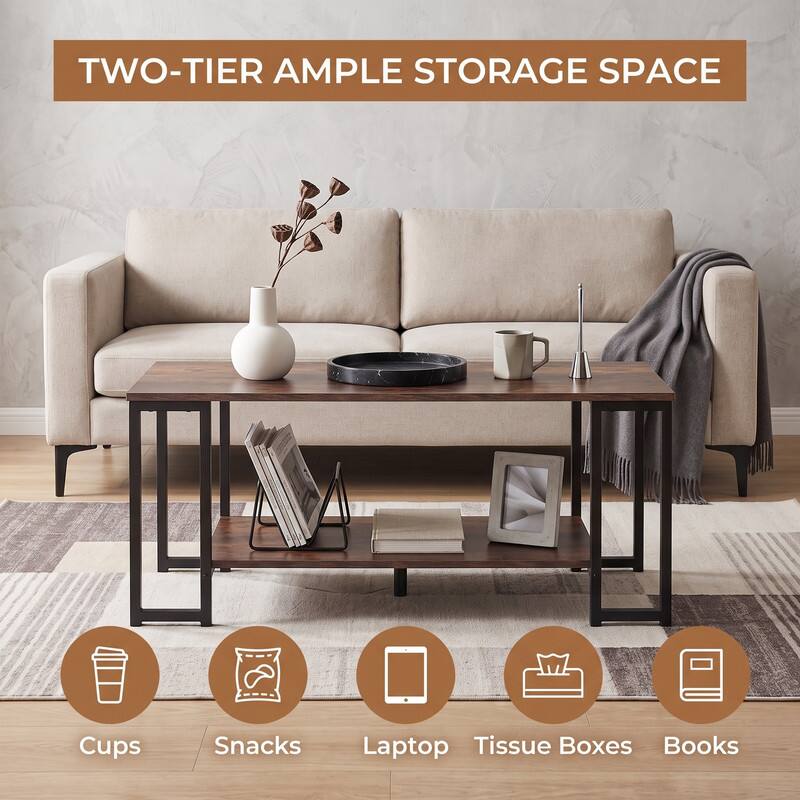 TWO-TIER AMPLE STORAGE SPACE

Cups
Snacks
Laptop
Tissue Boxes
Books