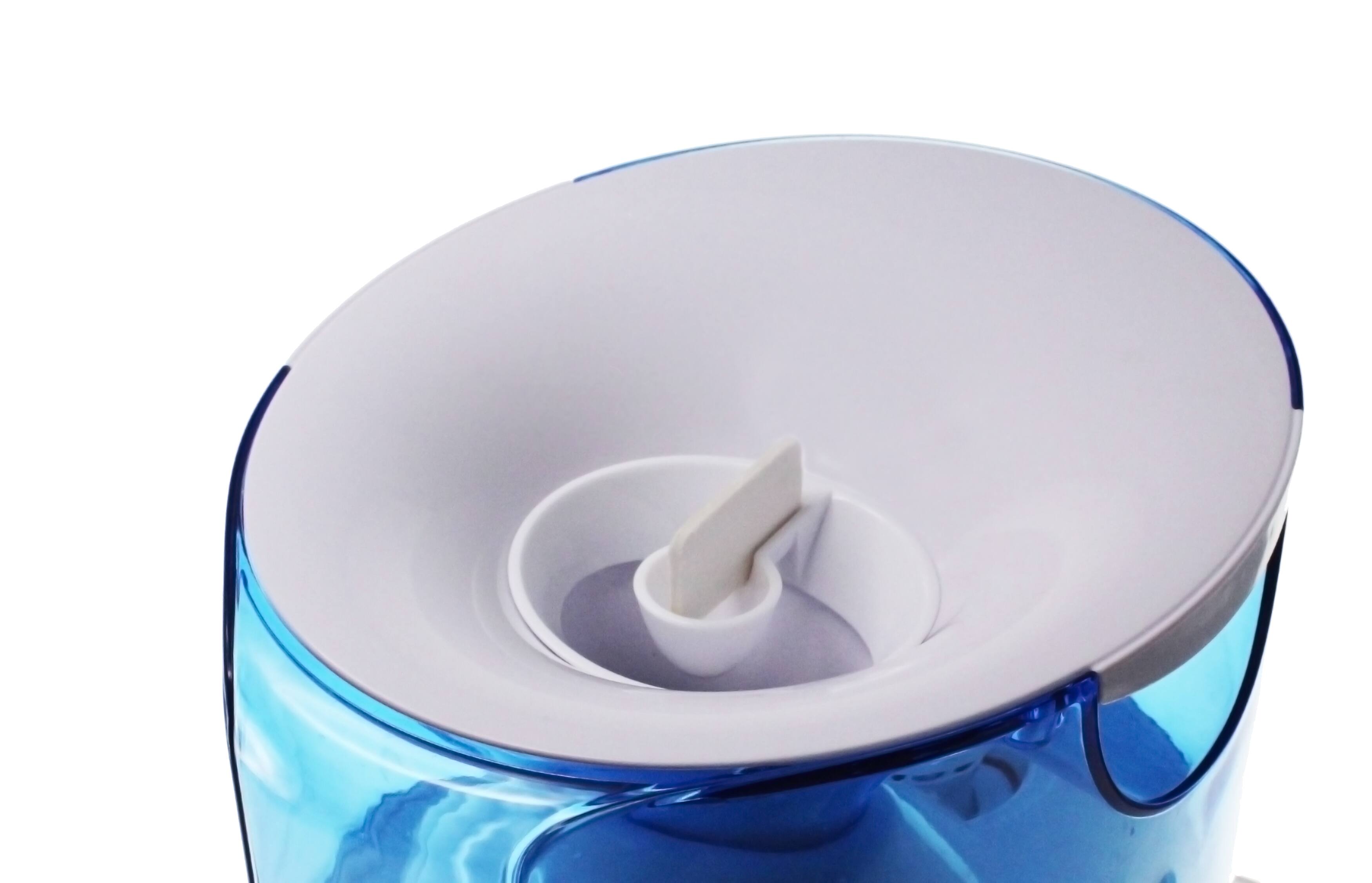 Angle. CRANE - 0.5 Gal. 2-in-1 Warm Mist Humidifier & Personal Steam Inhaler - Blue/White.