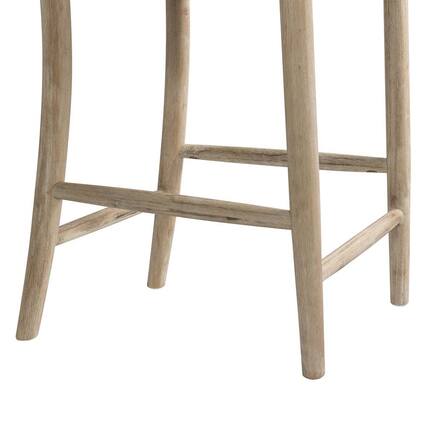 Front. FurniFact - Beach Acacia Metal Counter Height Stool with Back - Beach.