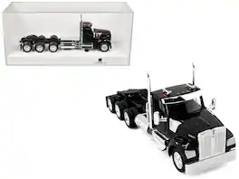 HO Logistics Replicas - Kenworth W990 3-Axel Day Cab 1/87 (HO) Plastic Model Car by HO Logistics - Black