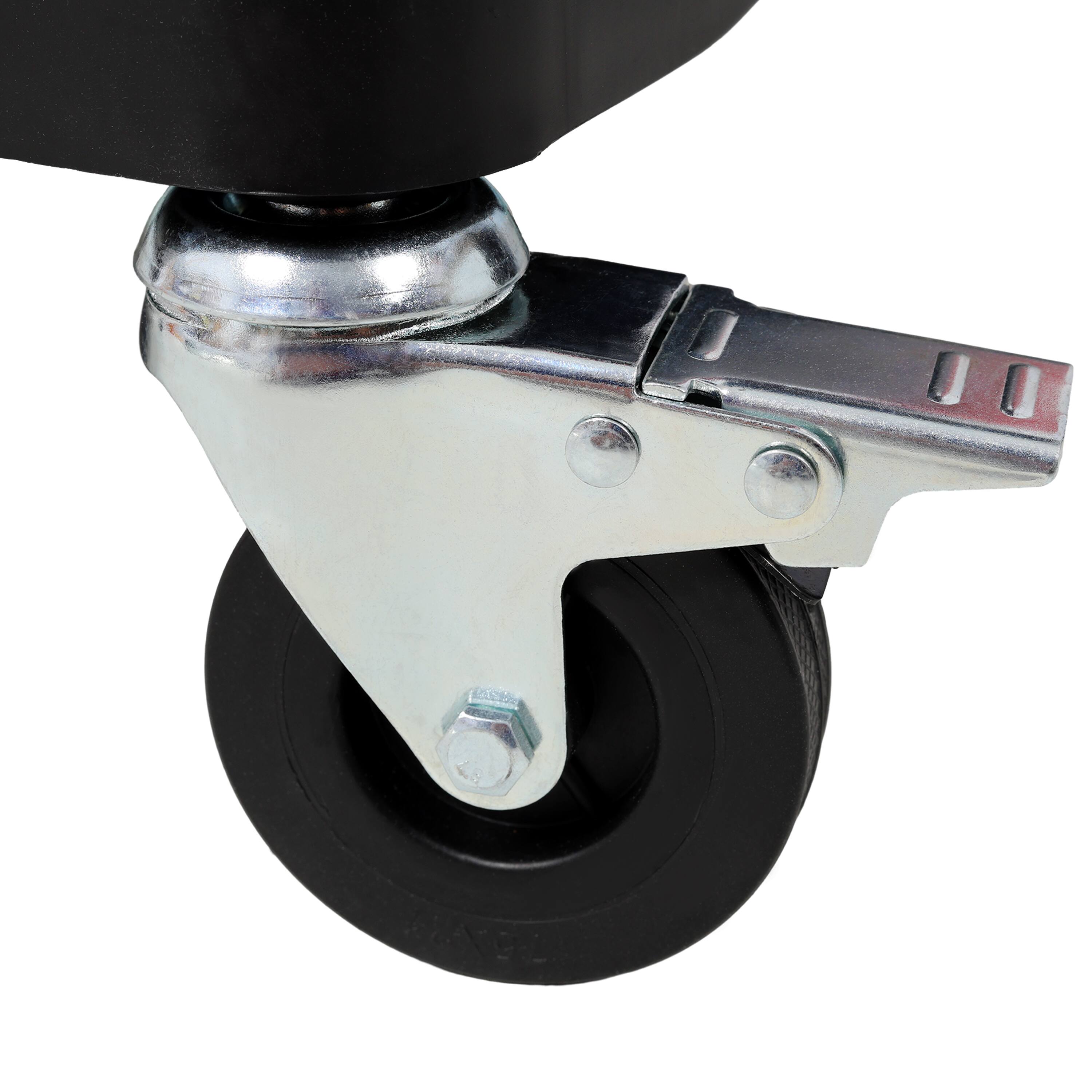 Alt View 7. ELEMENT ACE - 3-Tier Rolling Auto Detailing Cart with Wheels & Bucket Set - Black+Red.