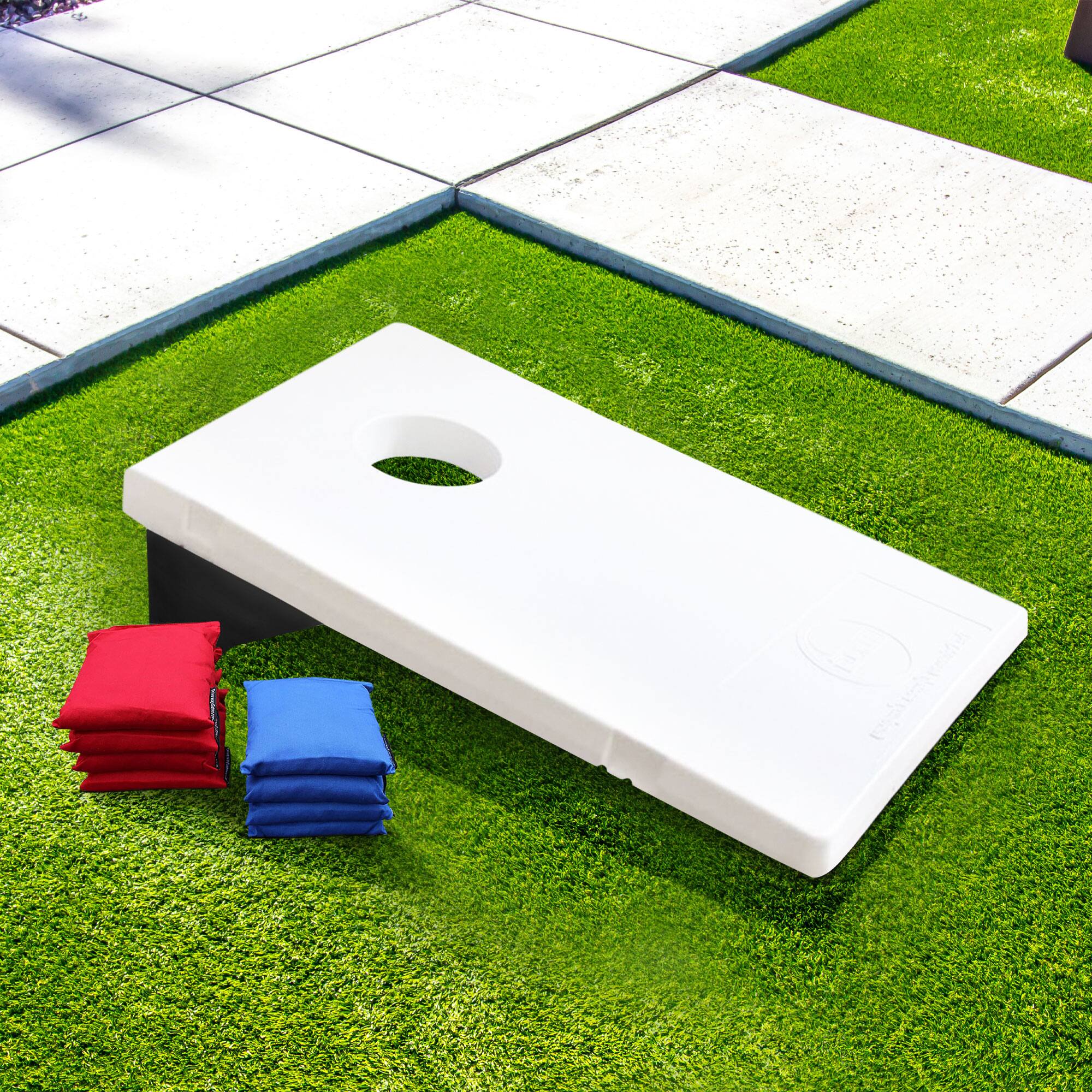 Alt View 2. Driveway Games - Driveway Games All Weather Indoor/Outdoor EZ Carry Bean Bag Cornhole Game Set - Black/White.