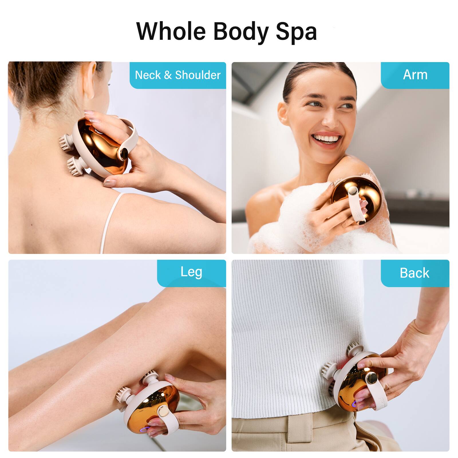 Whole Body Spa

- Neck & Shoulder
- Arm
- Leg
- Back