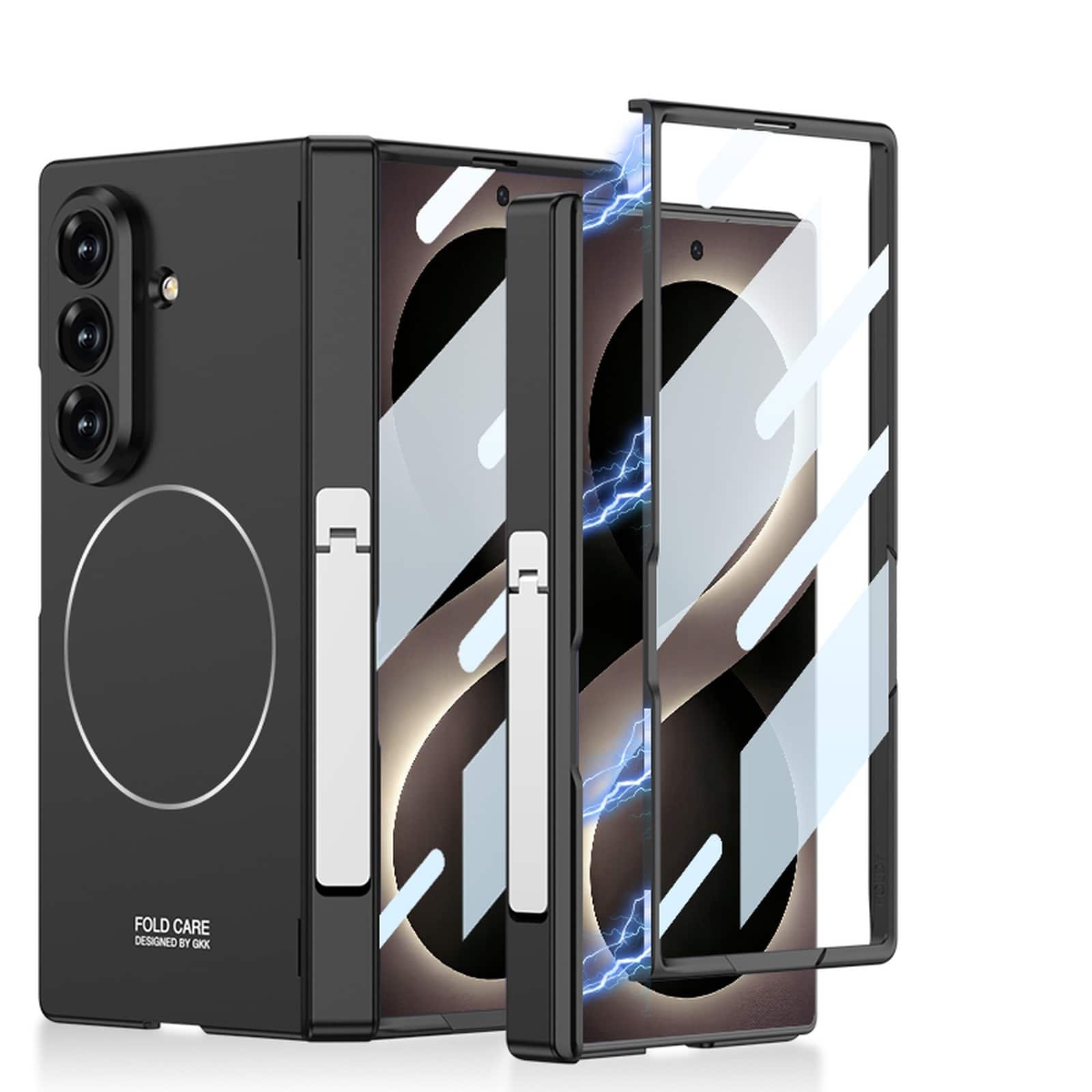 Dteck - Magnetic Case for Samsung Galaxy Z Fold8 Ultra with Kickstand, Shockproof Hinge Protective Cover Built in Screen Glass - Black price history on PriceWatchPro