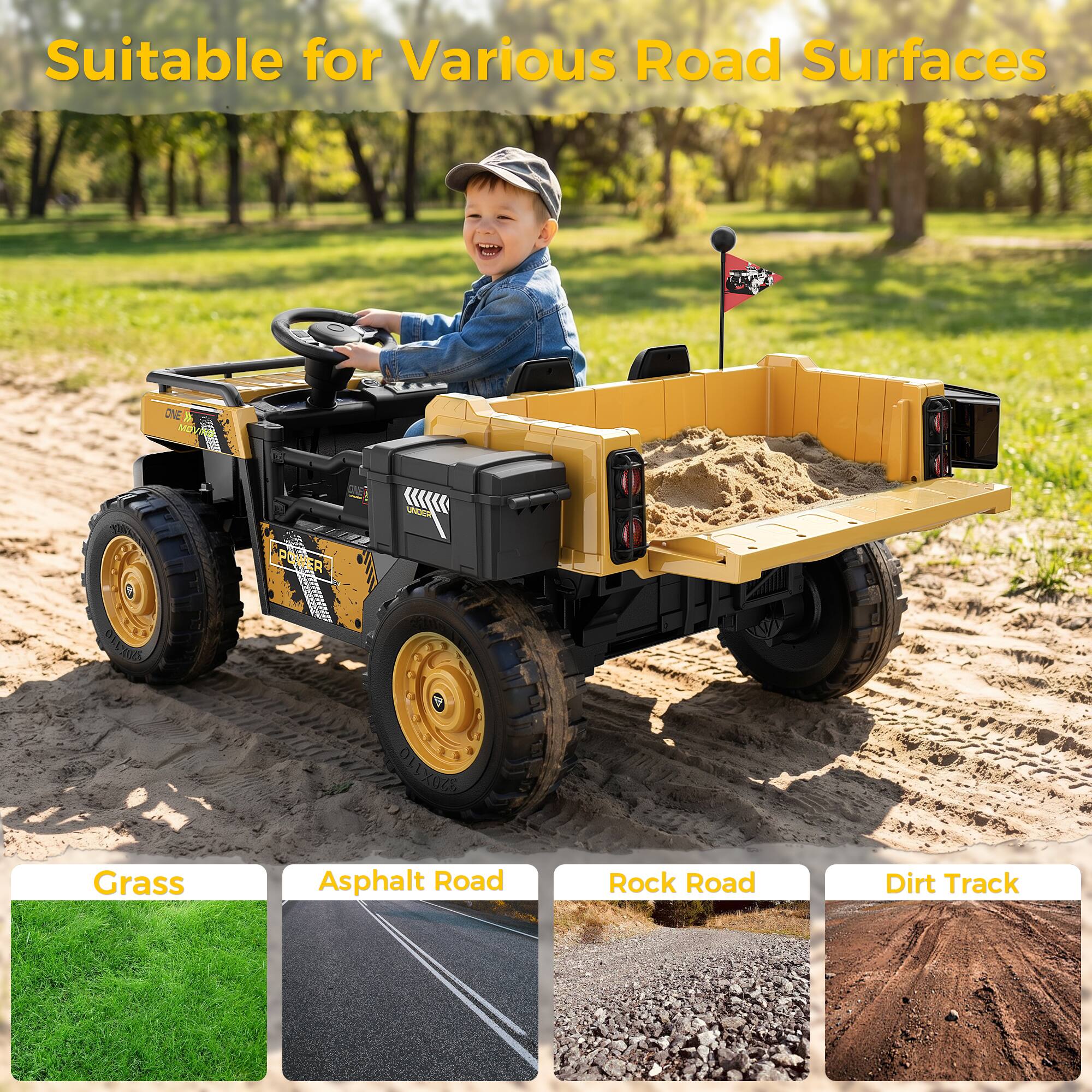Suitable for Various Road Surfaces

ONE MOV
DIET POWER
UNDER
320X110 KOZE

Grass
Asphalt Road
Rock Road
Dirt Track
