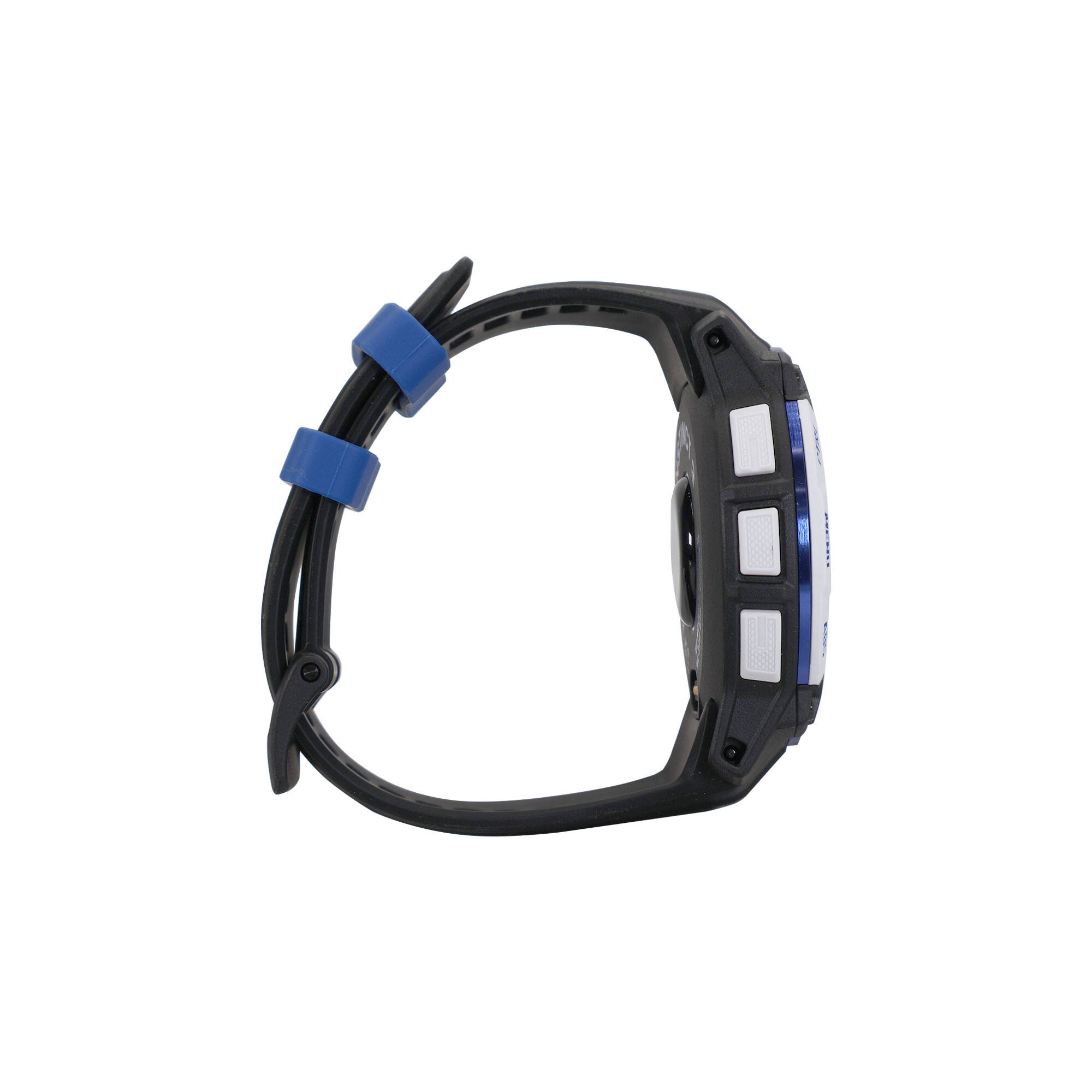 Alt View 2. Garmin - Garmin Instinct 3 Solar Rugged Outdoor GPS Smartwatch 50mm (Whitestone with Black/Bolt Blue) USB Plug Cleaning Cloth - Whitestone.