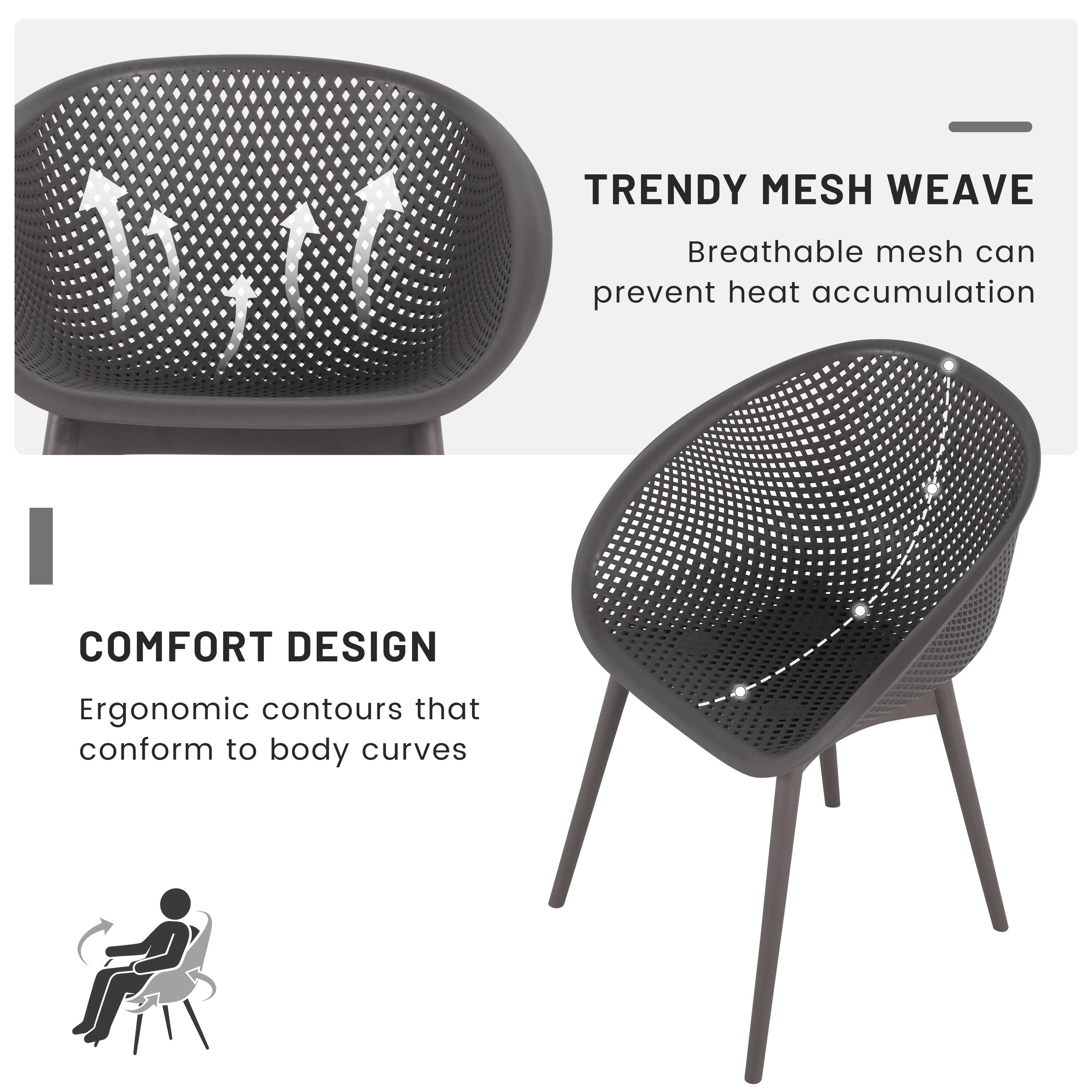 1. TRENDY MESH WEAVE  
   Breathable mesh can prevent heat accumulation

2. COMFORT DESIGN  
   Ergonomic contours that conform to body curves