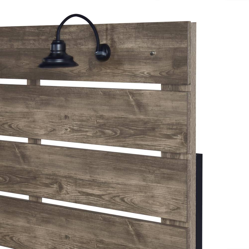 Angle. New Classic Furniture - Misty Lodge - 3/3 Twin Bed - Greige - Gray.