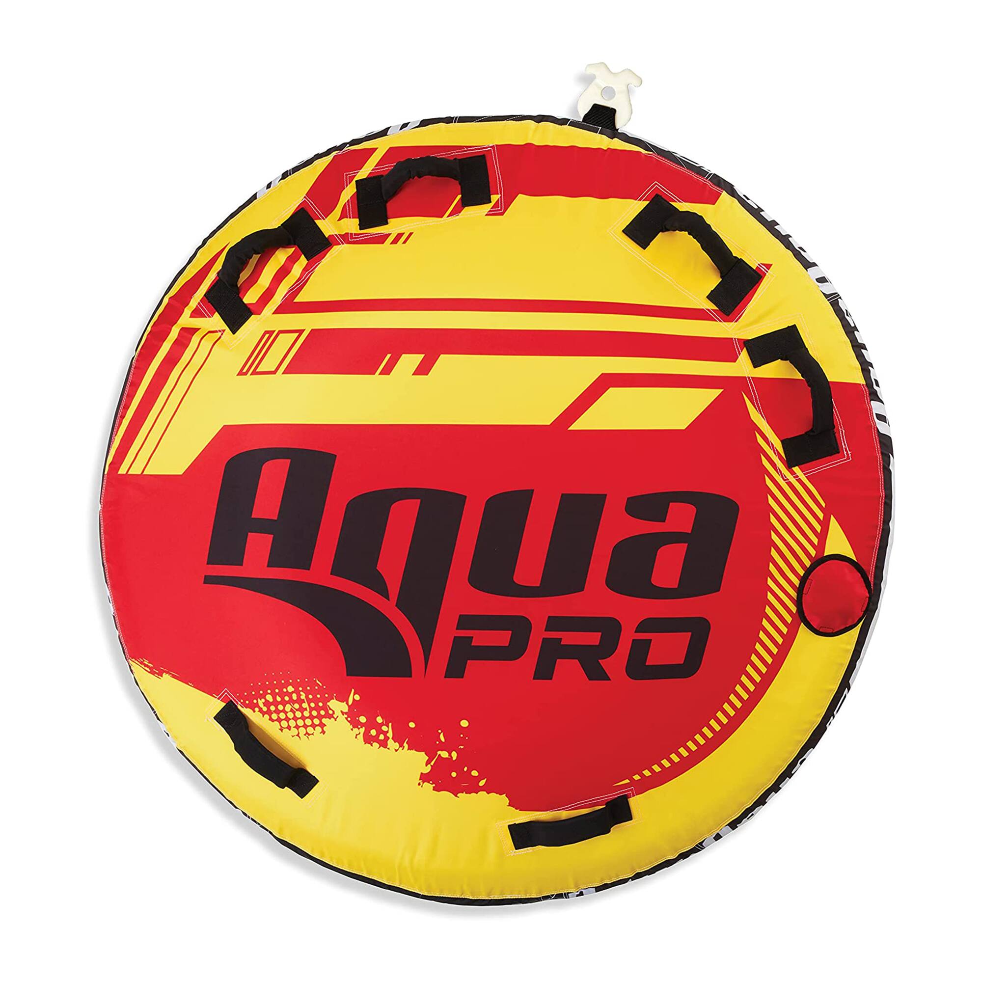 AquaPro - 60 In Heavy Duty Nylon Deck Style Towable 1 Person Rider, Yellow and Red - 1 Rider 60 Deck Tube Yellow/Red price history on PriceWatchPro