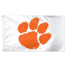 WinCraft - Clemson Tigers 3' x 5' Single-Sided Vibrant Deluxe Flag - White