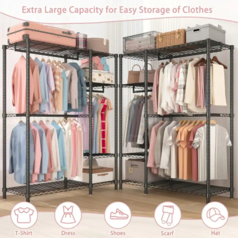 Extra Large Capacity for Easy Storage of Clothes: T-Shirt, Dress, Shoes, Scarf, Hat