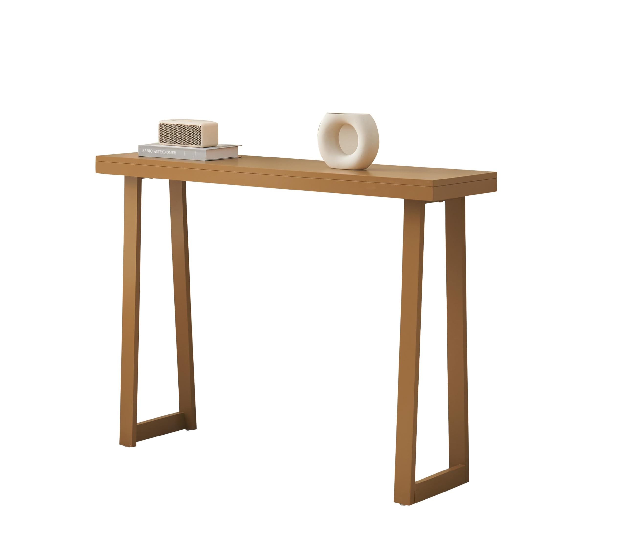 Back. Kings Brand Furniture - Kings Brand Furniture Claude Narrow Console Table - Dark Yellow.