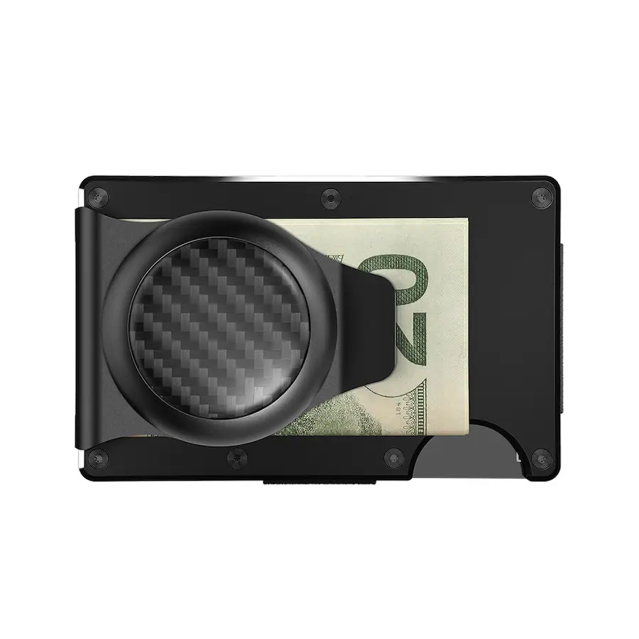 Avatar Ridge Wallet The Ridge Wallet CARBON FIBER AIRTAG MONEY CLIP Silver XUWCI205125 ...