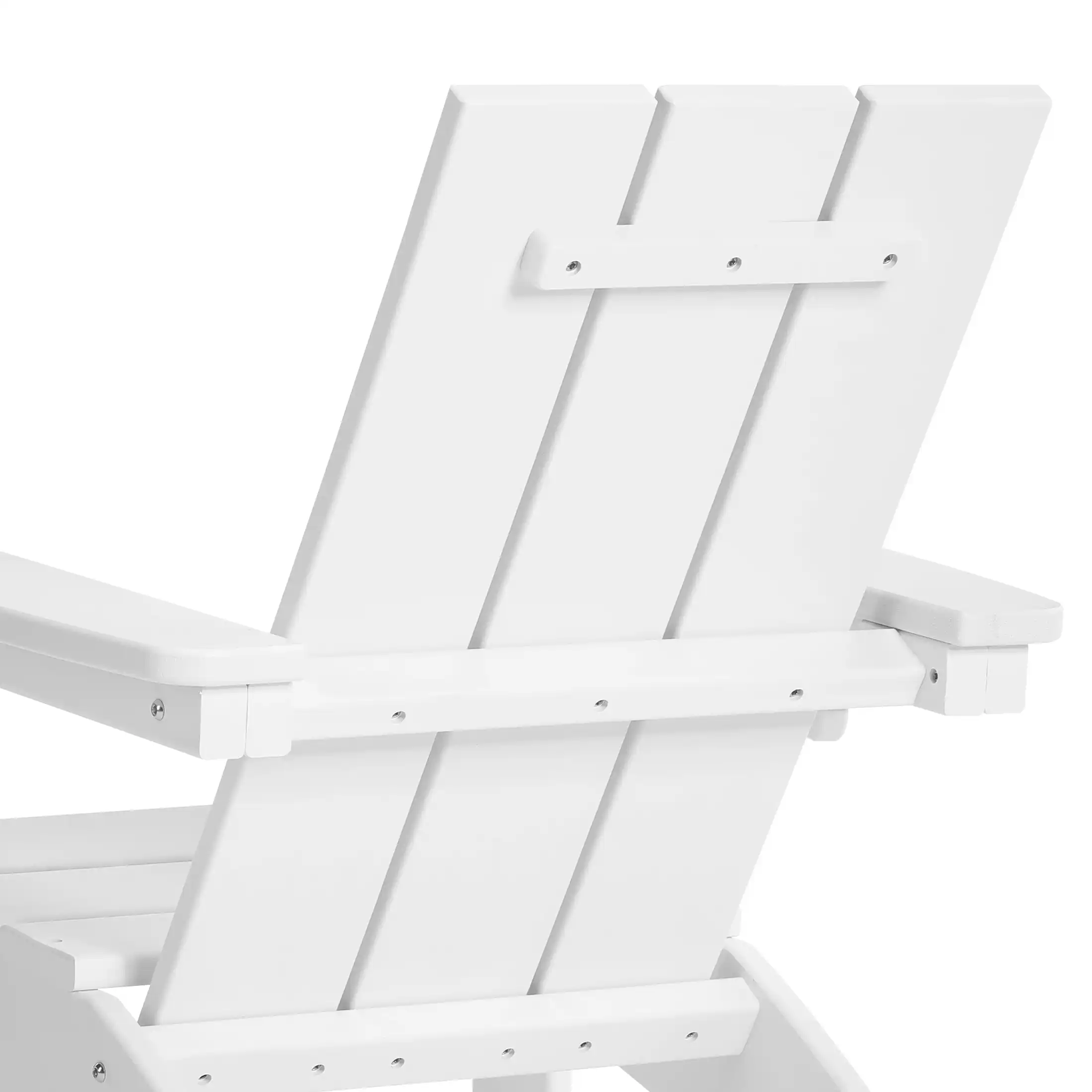 Alt View 3. WestinTrends - WestinTrends Ashore 3-Piece Kids HDPE Modern Adirondack Chairs Set with Square Side Table and Cup Holders - White.