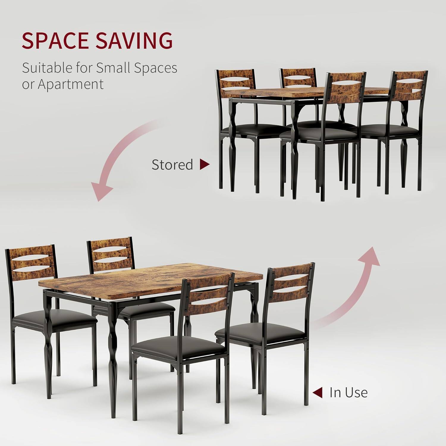 SPACE SAVING  
Suitable for Small Spaces or Apartment  

Stored  
In Use