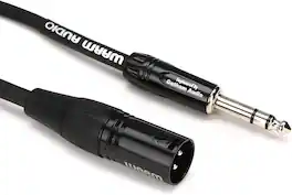 Warm Audio - 3 FT Pro Series Studio and Live XLR Male to TRS Male, Connect Mics to Interfaces Easily for Superior Sound Quality