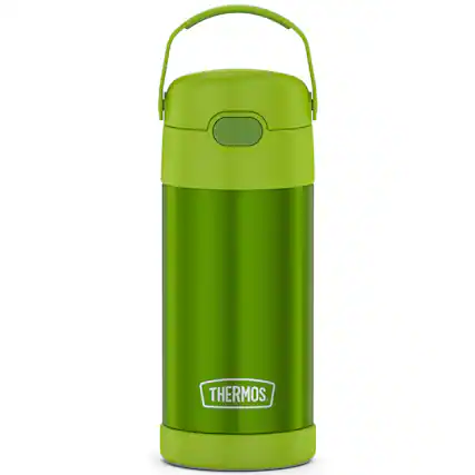 Front. Thermos - Thermos 12 oz. Kid's Funtainer Insulated Water Bottle - Lime - Lime.