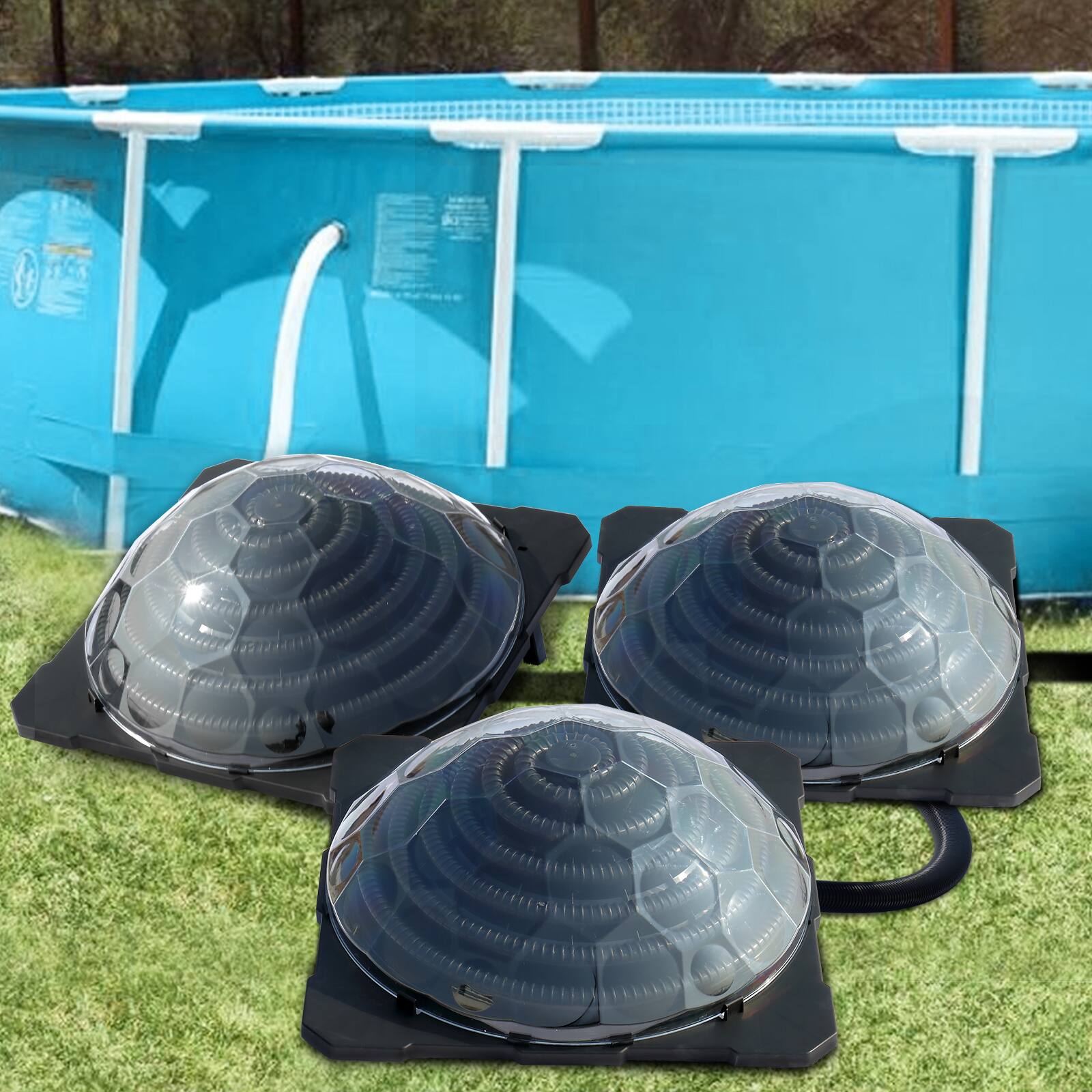 Alt View 8. Winado - Solar Pool Heater for Above Ground Inground Pool Warmers Equipment for Outdoor - Black.