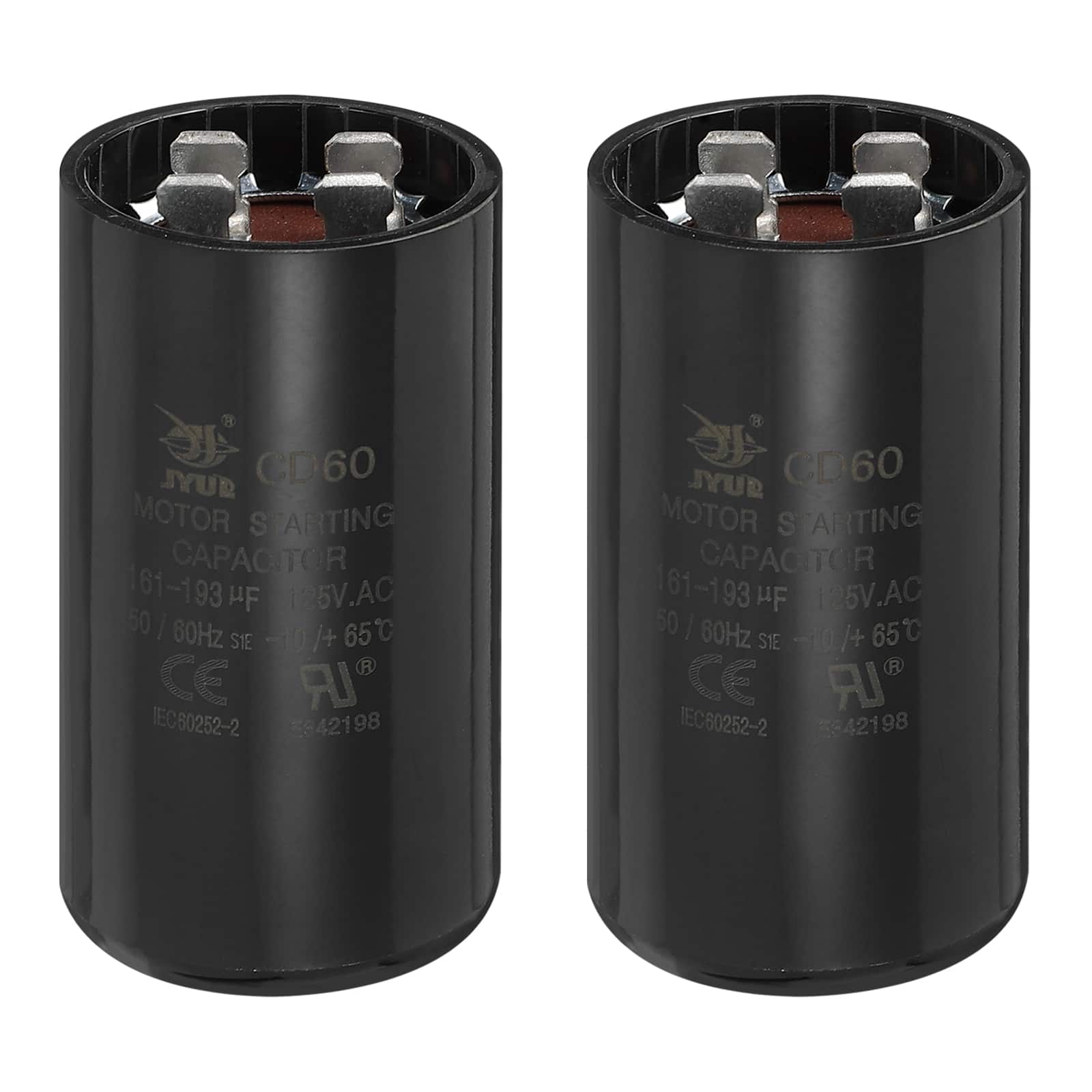 Unique Bargains - 2pcs CD60 Capacitor 161-193 Mfd, 125 VAC Run Motor Start for Electric Fan/Well Pump price history on PriceWatchPro