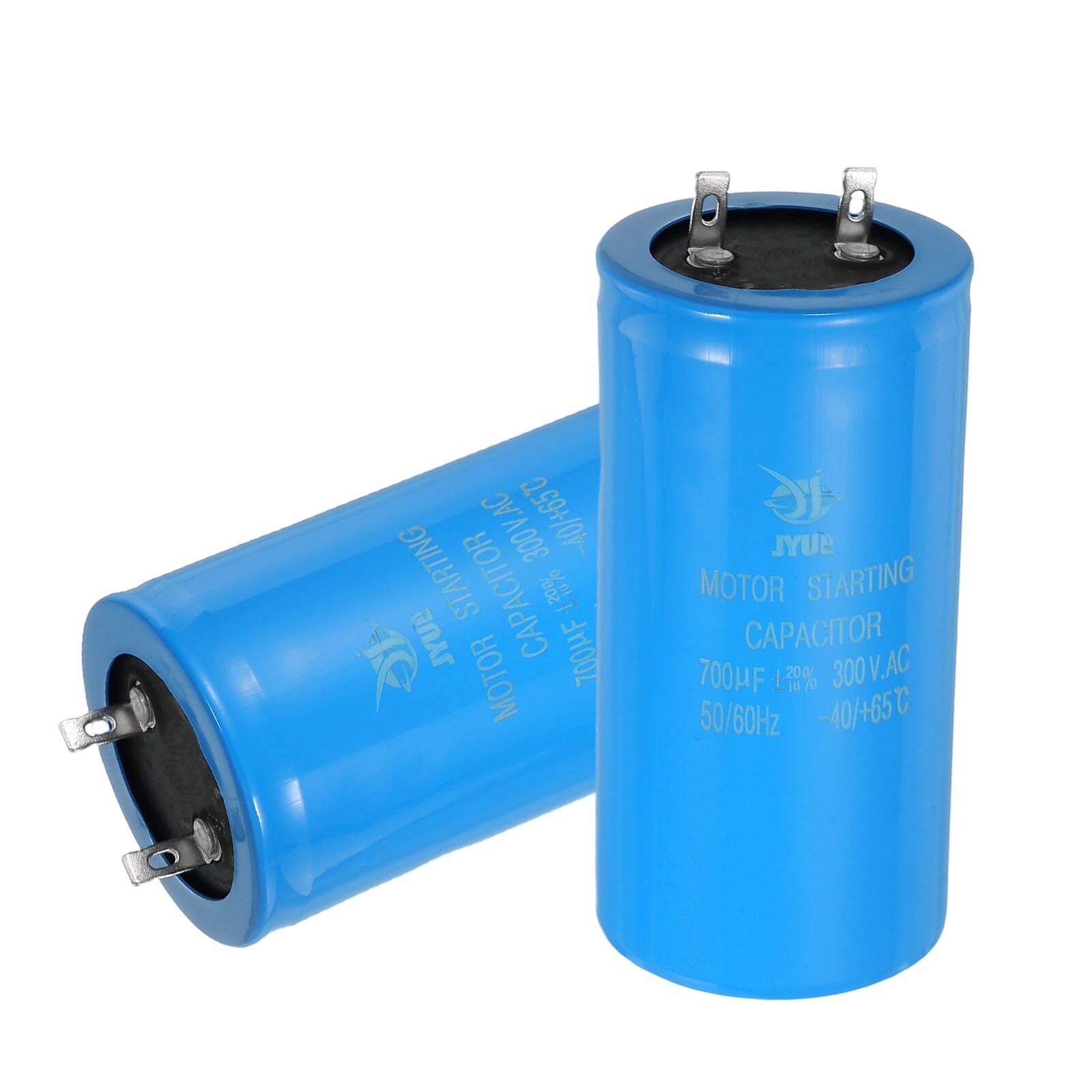 300V.AC 2.99+/0- STARTING CAPACITOR %& JYUB 700µF MOTOR STARTING CAPACITOR 700µF 70% + 20 10 300V.AC -40/+65°C C 50/60Hz