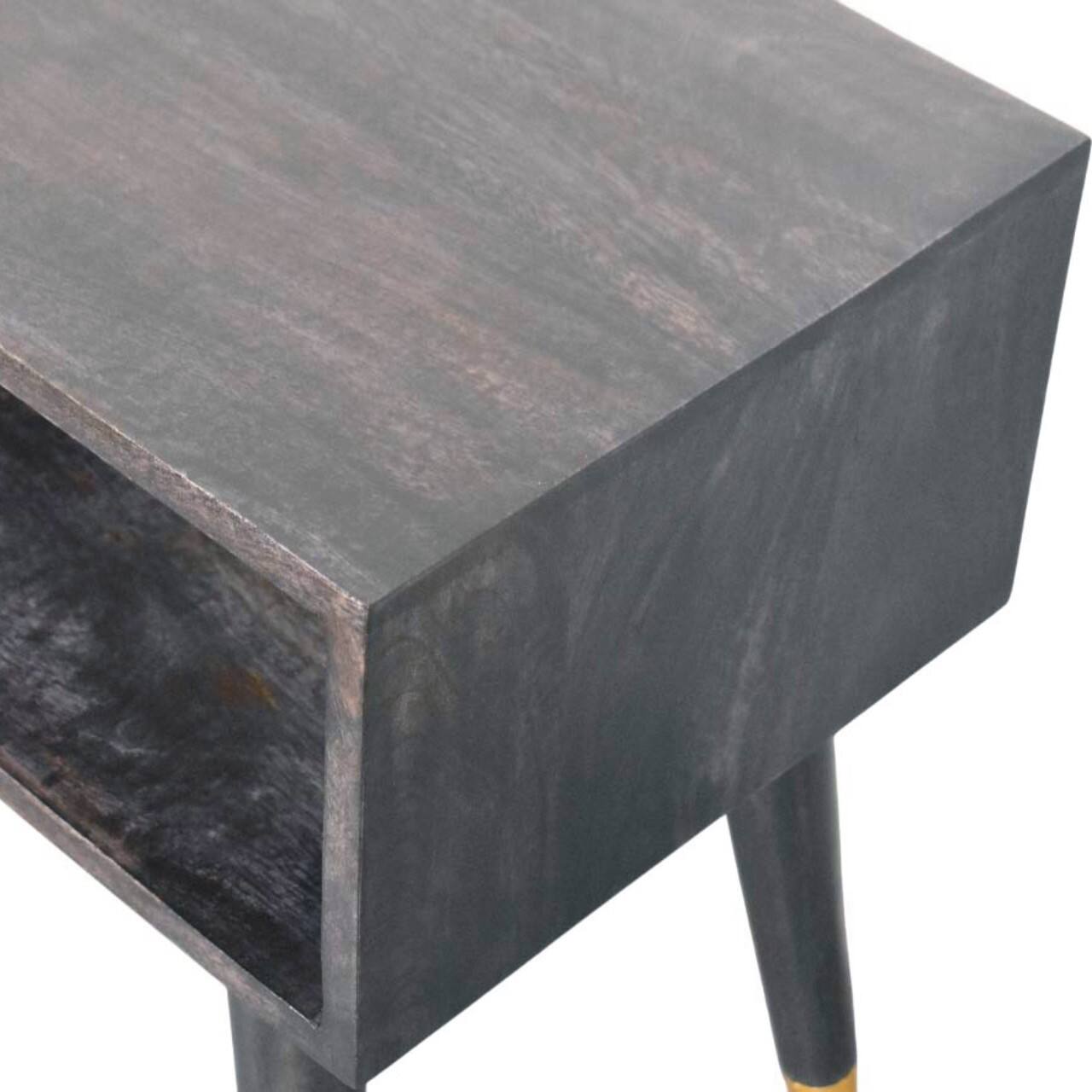 Alt View 4. Artisan Furniture - Artisans Furniture Mid-Century Open Bedside - Black.