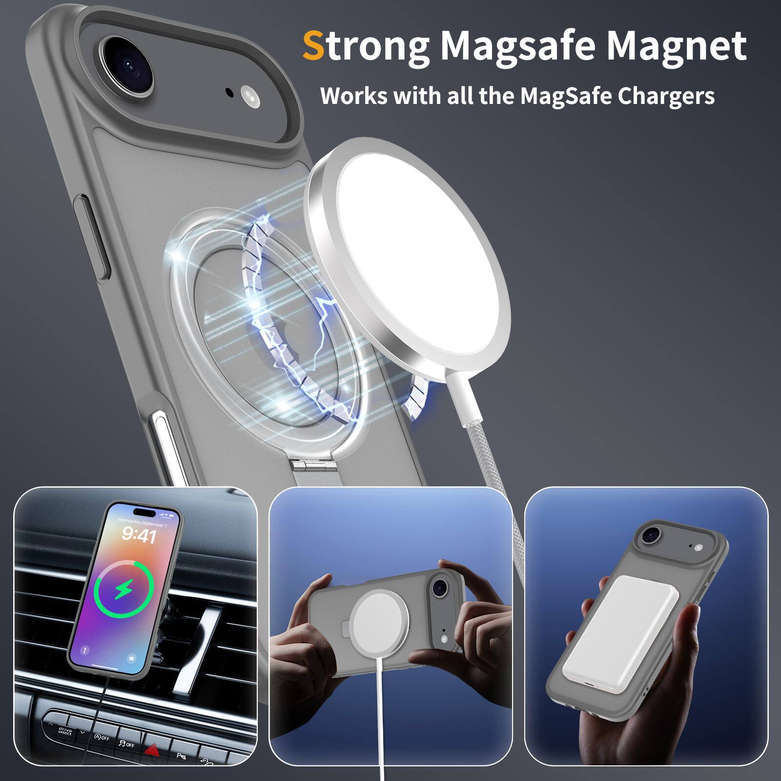 Strong Magsafe Magnet  
Works with all the MagSafe Chargers
