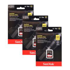 - V30 4K UHD SanDisk Extreme PRO. SDXC UHS-I Card | Carte
- Extreme performance with SanDisk QuickFlow™ Technology
- Performances extrêmes avec la technologie SanDisk QuickFlow™
- 64 GB/Go
- 200 MB/s
- 90
- SanDisk Extreme PRO. SDXC UHS-I Card | Carte
- Extreme performance with SanDisk QuickFlow™ Technology
- Performances extrêmes avec la technologie SanDisk QuickFlow™
- 64 GB/Go
- 200 MB/s
- 90
