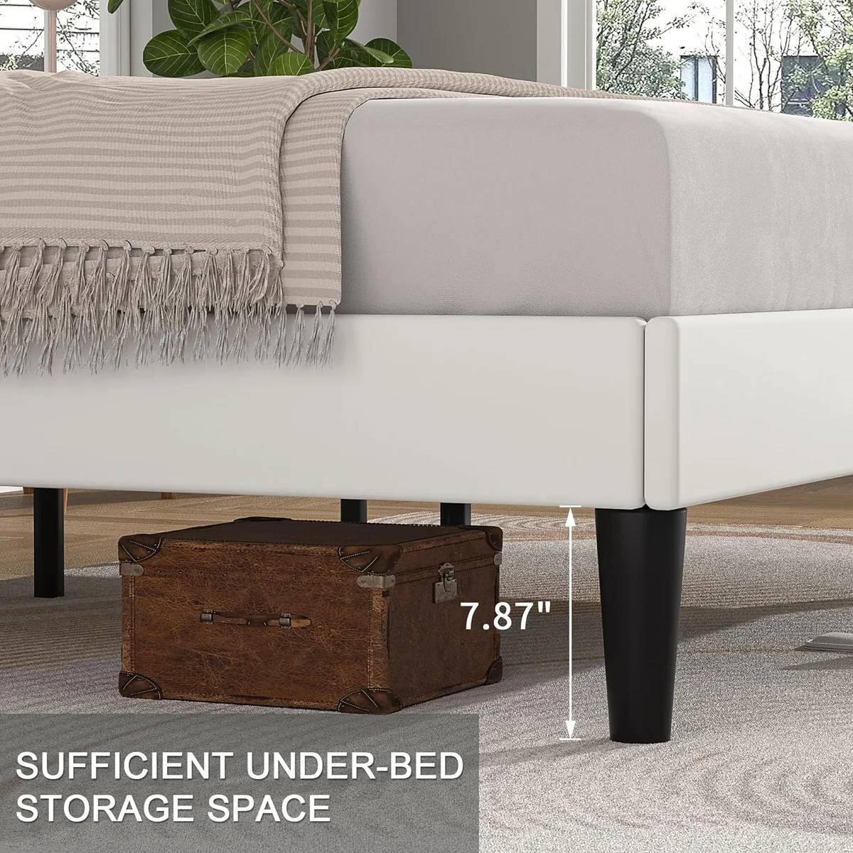 SUFFICIENT UNDER-BED STORAGE SPACE
7.87"
