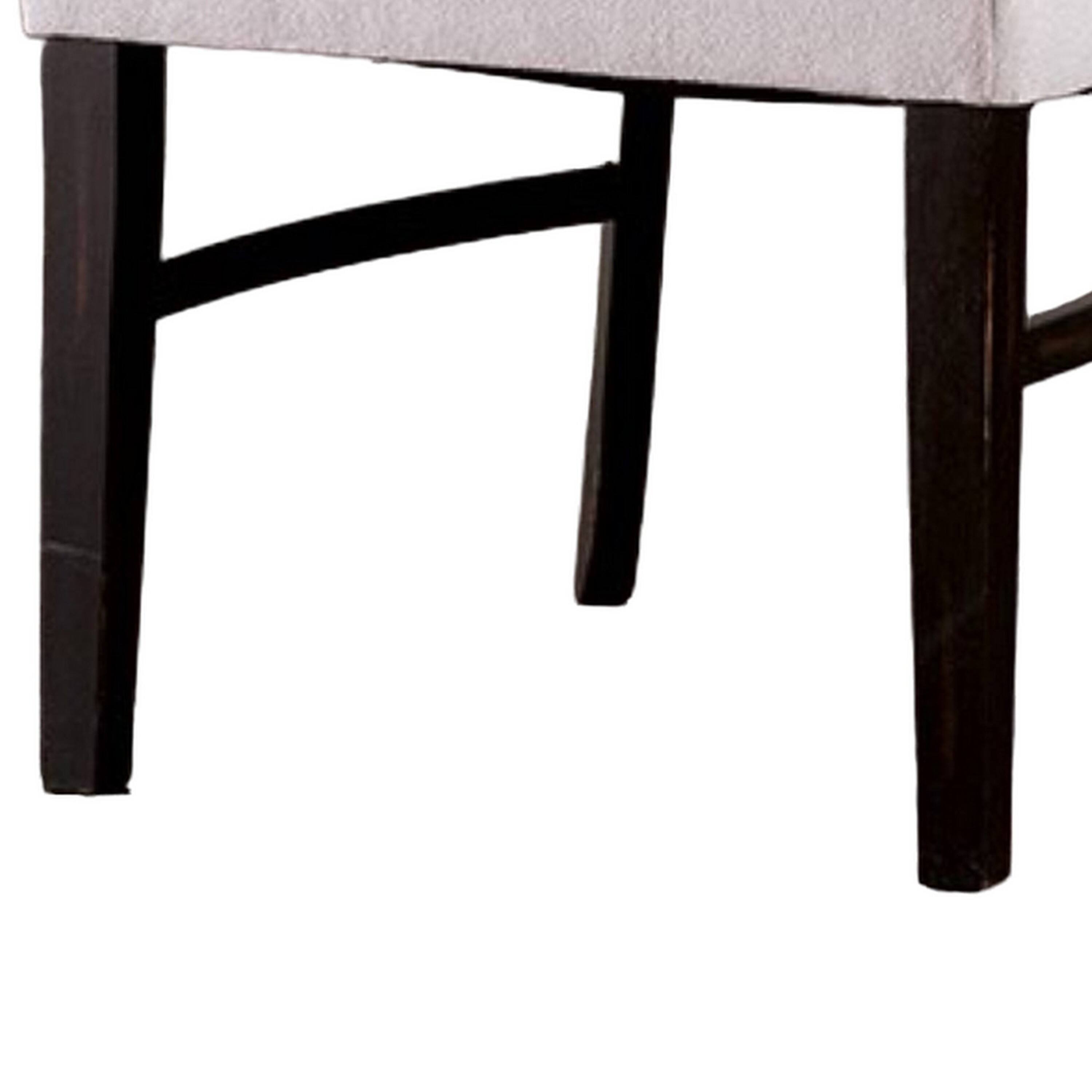 Alt View 3. Manhattan Lane - Luke Dining Armchair Set of 2 with Wingbacks, Padded - Black, Beige.