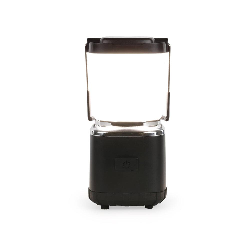 Angle. LUXPRO - Mini Rechargeable LED Lantern, 300 Lumens - Black.