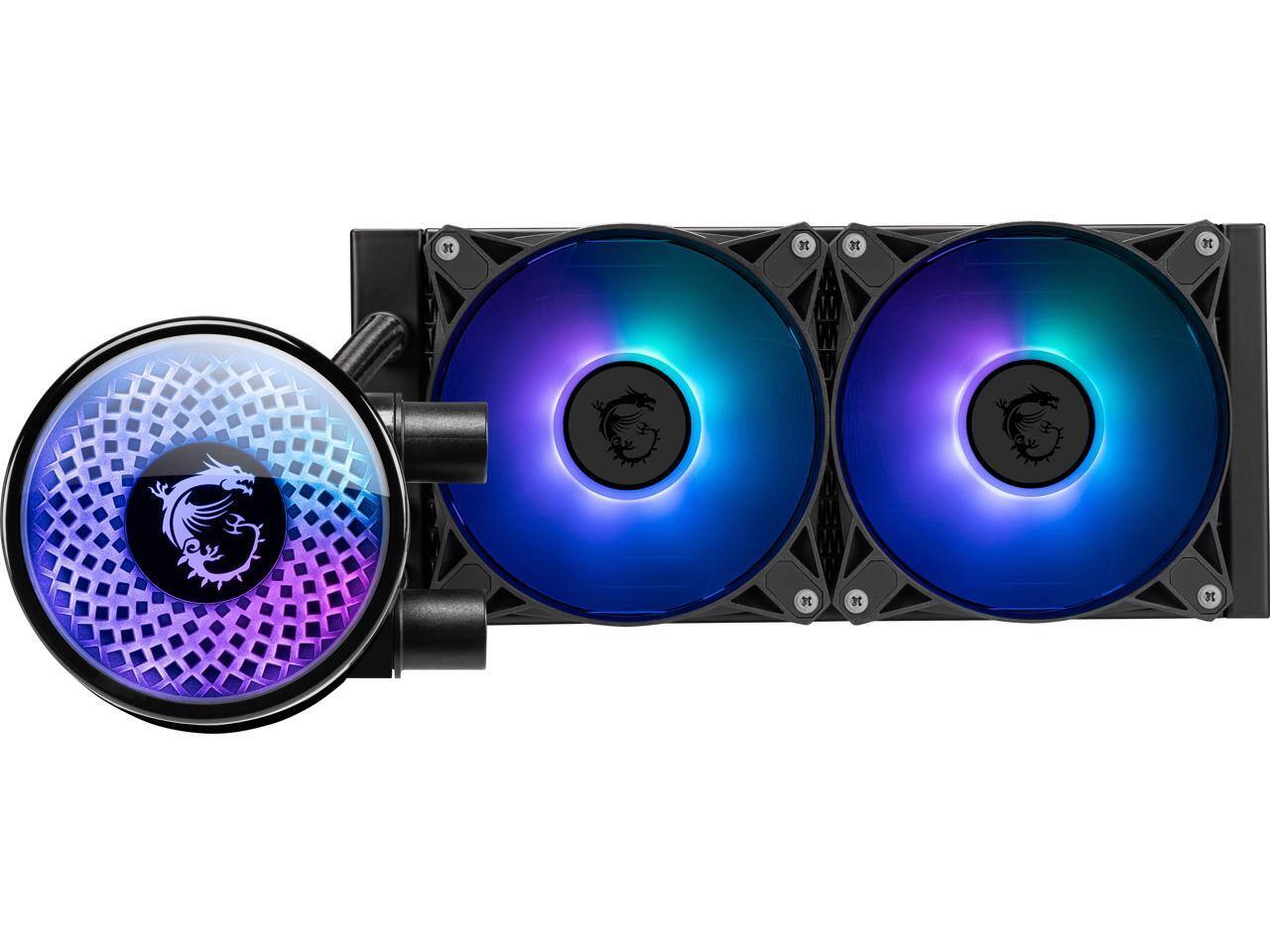 Alt View 1. MSI - MSI MAG Coreliquid A12 240 - 240mm AIO ARGB CPU Cooler - LGA 1700/1851, AM5/AM4, Black - Black.