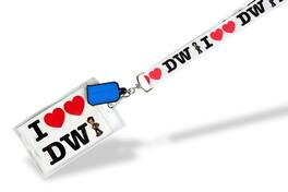 Seven20 - Doctor Who I Heart the Doctor with 2D TARDIS Lanyard Charm - Blue