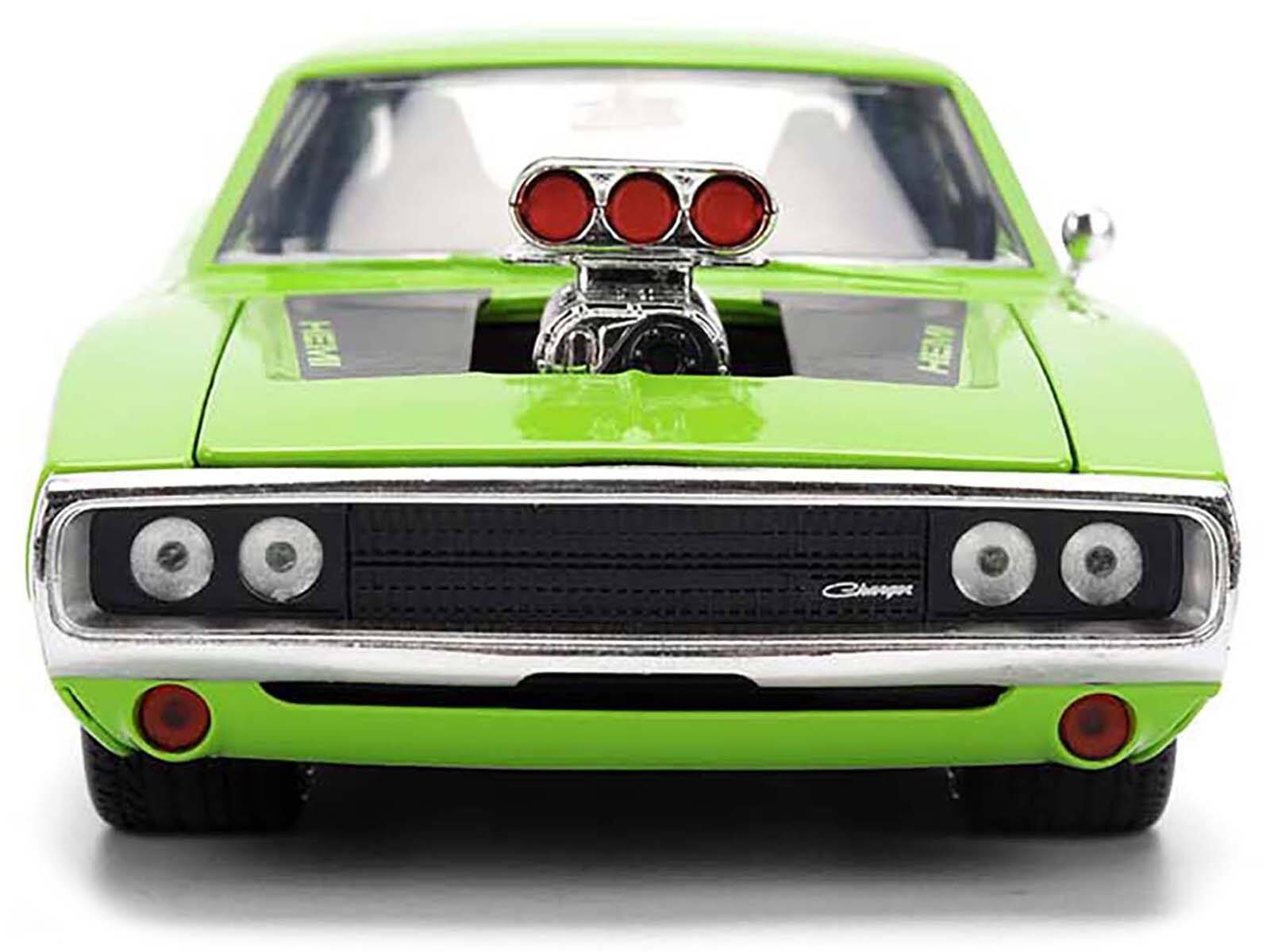 Alt View 5. Jada - 1970 Dodge Charger R/T Bright Green with Black Tail Stripe "Bigtime Muscle" Series 1/24 Diecast Model Car by Jada - Multicolor.