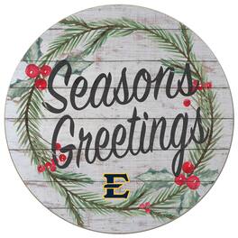 Jardine - ETSU Buccaneers 20'' x 20'' Season's Greetings Circle - White