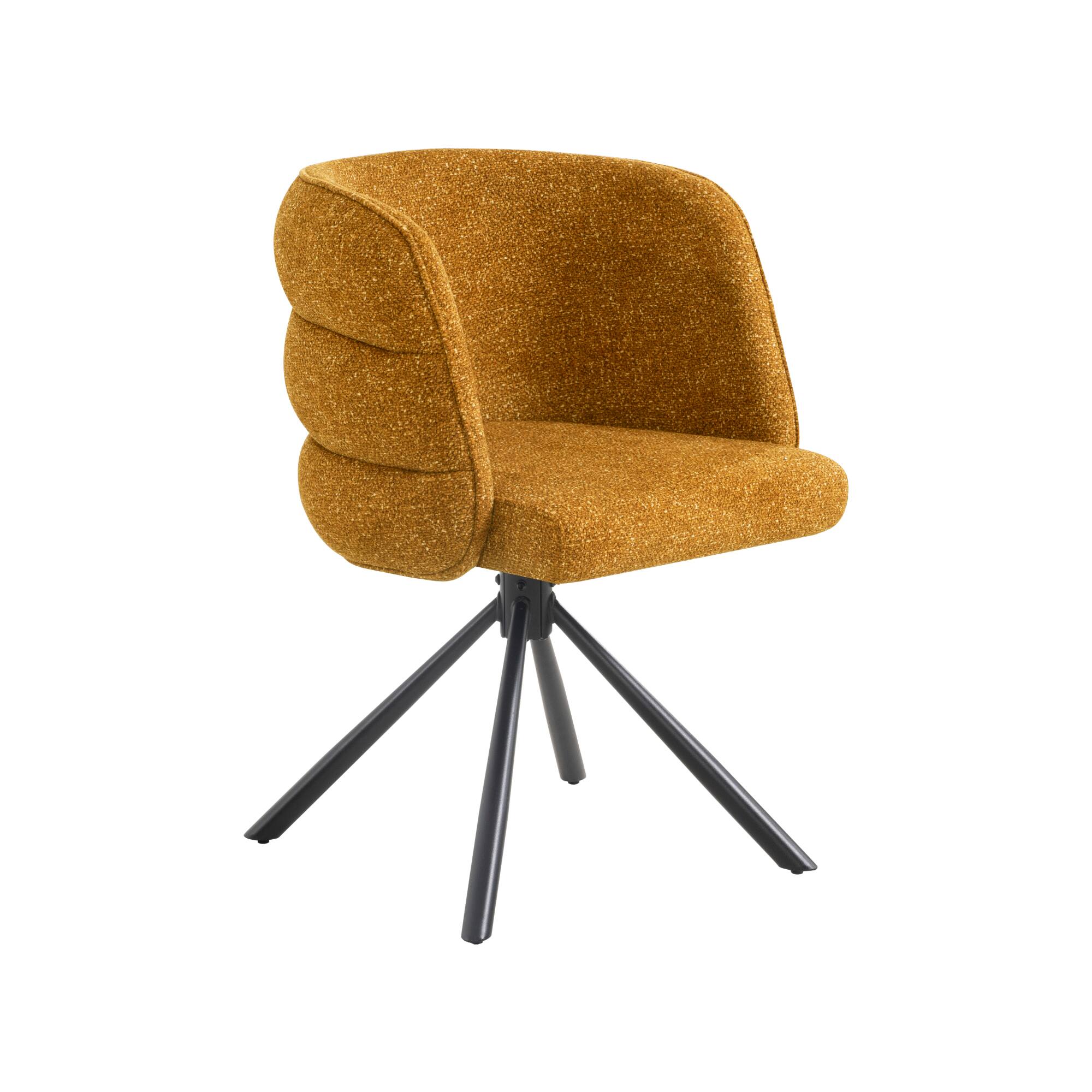 Alt View 6. GOODSILO - Modern Swivel Dining Chairs Set of 2 with Thickened Cushion and Metal Base for Home Office Living Room - Orange.