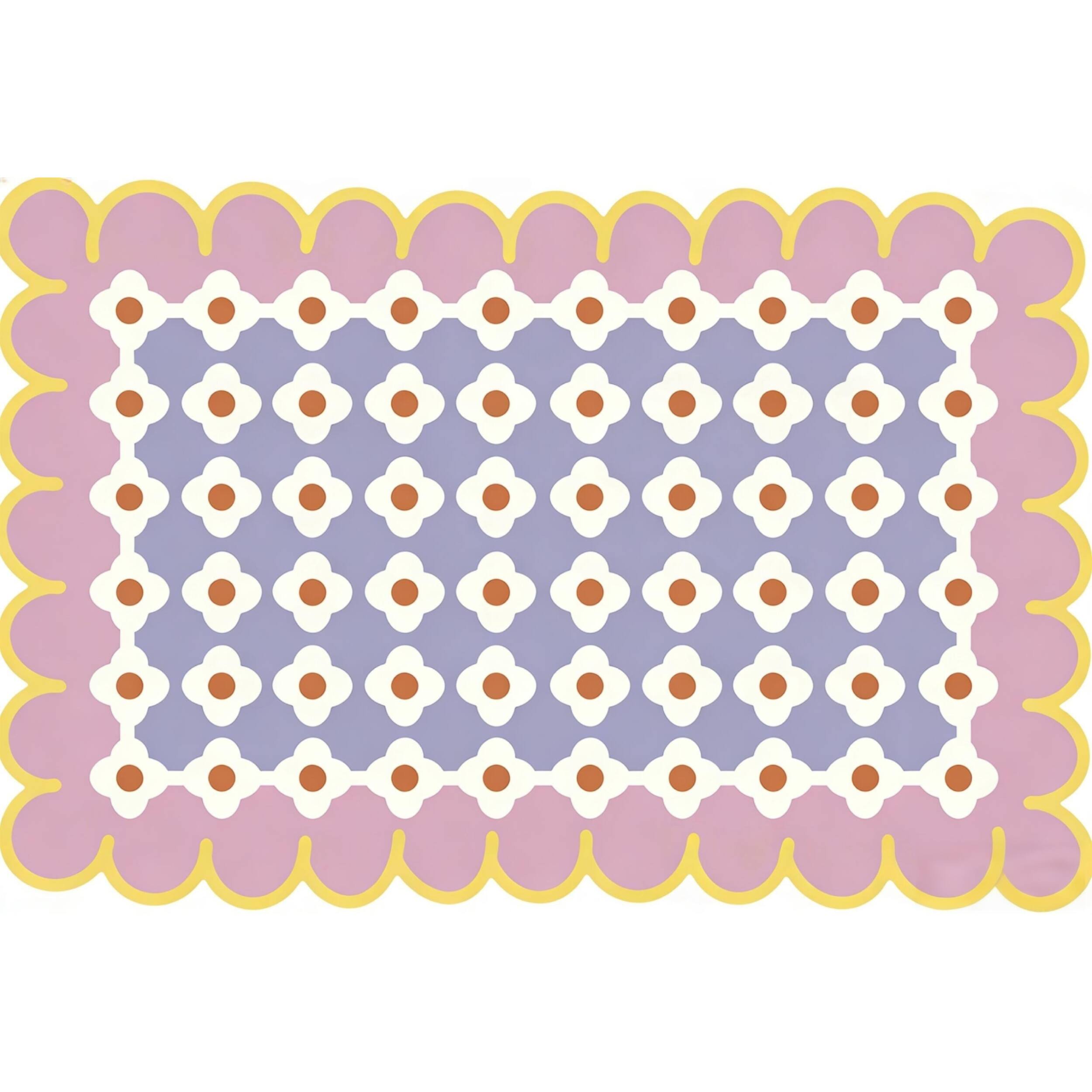 Alt View 2. Lanyspace - 7'x10' Area Rug, Washable Rugs, Non-Slip and Tear-Resistant Soft Carpet, Pink and Purple Floral Area Rug for Home Decor - Multicolor.