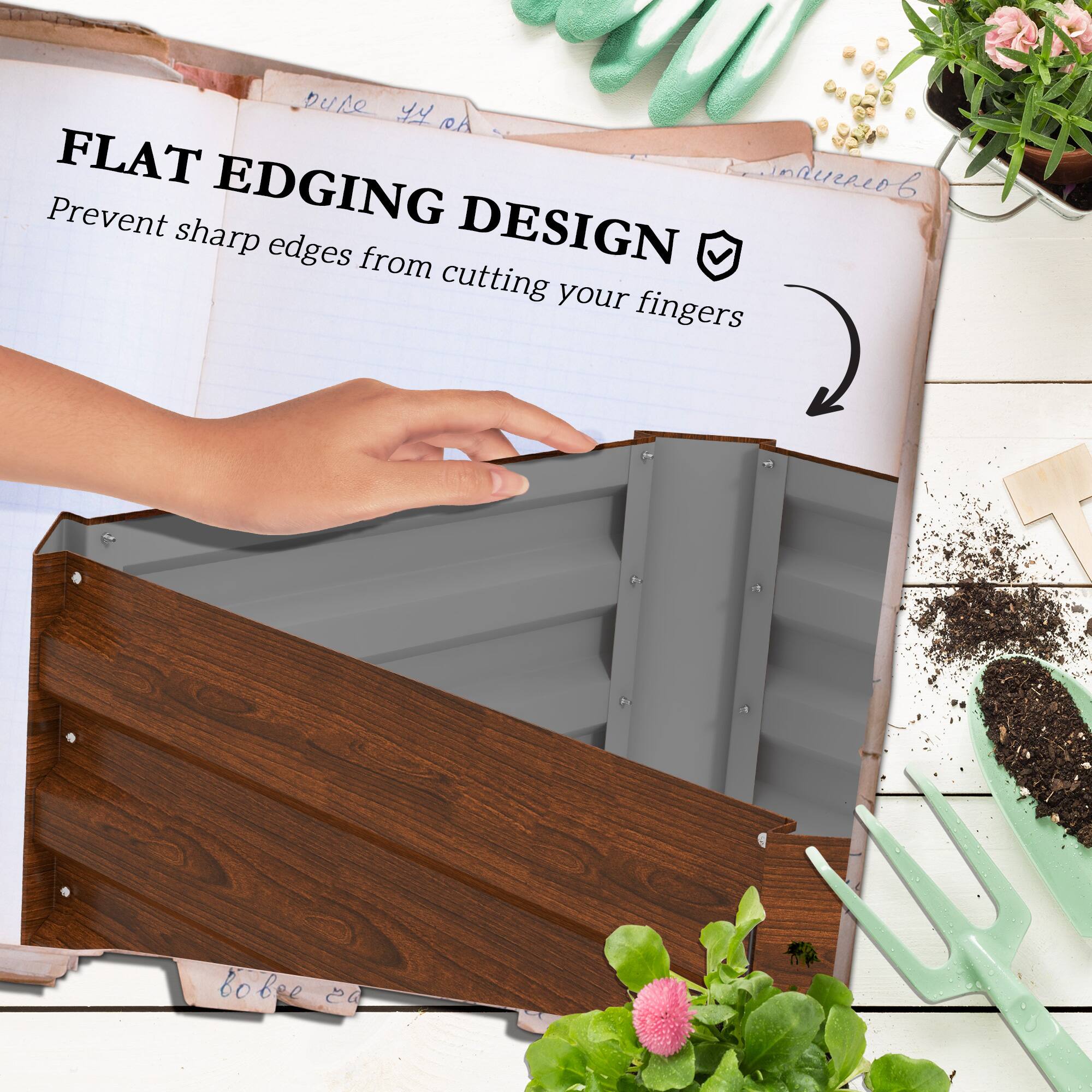 Dure 4 RA FLAT EDGING DESIGN Prevent sharp edges from cutting your fingers