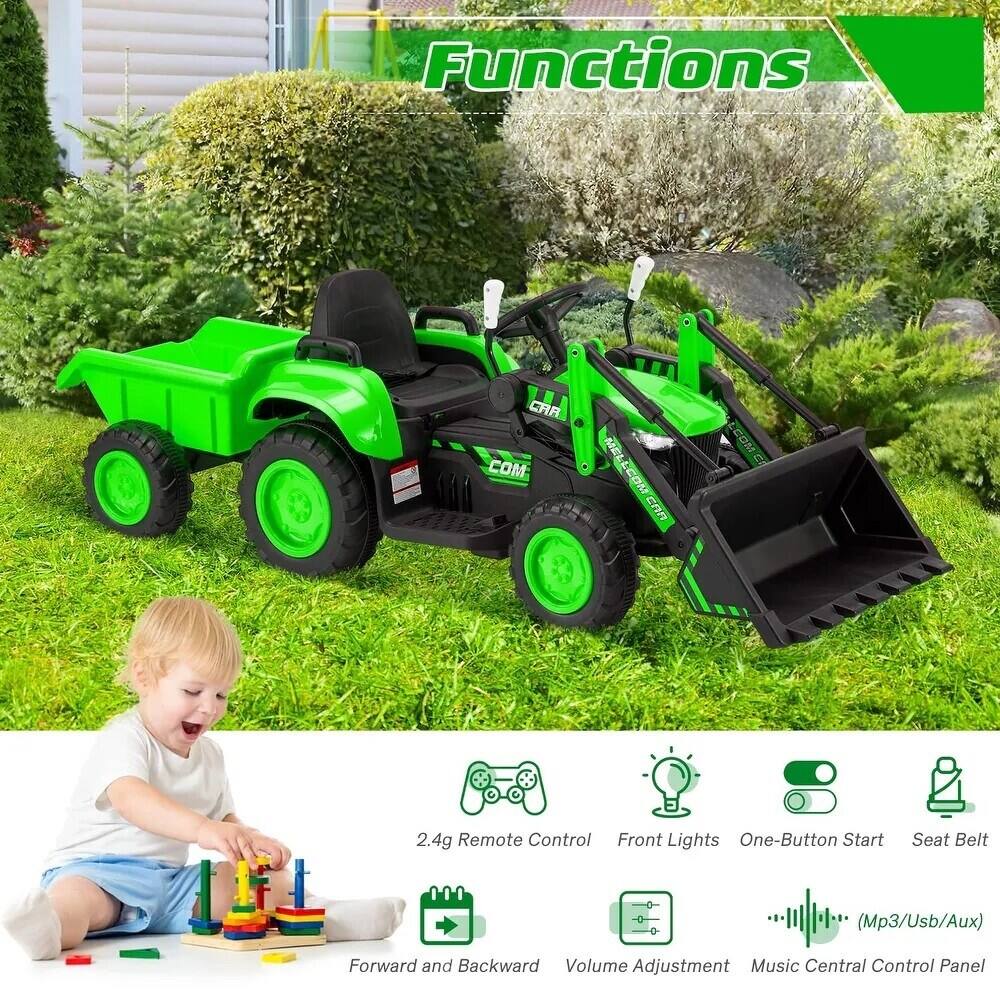 Functions

- 2.4g Remote Control
- Front Lights
- One-Button Start
- Seat Belt
- Forward and Backward
- Volume Adjustment
- Music Central Control Panel (Mp3/Usb/Aux)