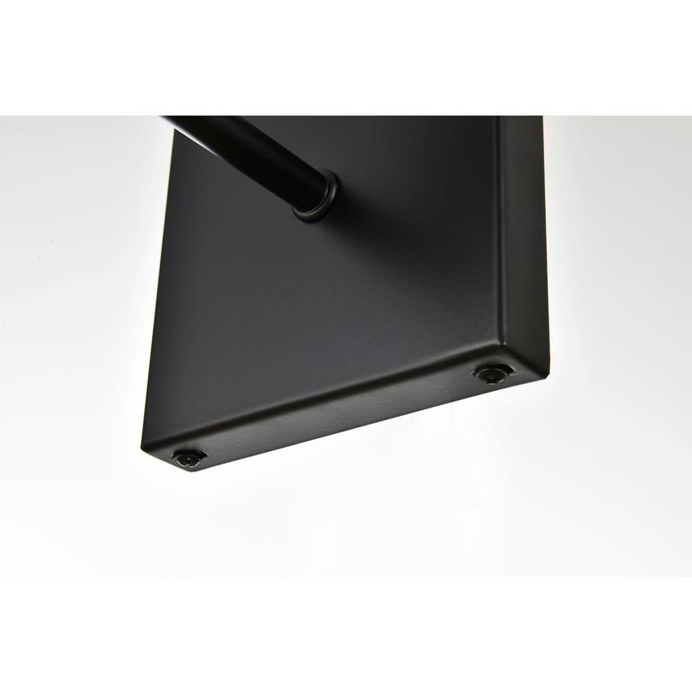 Angle. Living District - Foster 1 light Black and Clear Bath Sconce - Black And Clear.