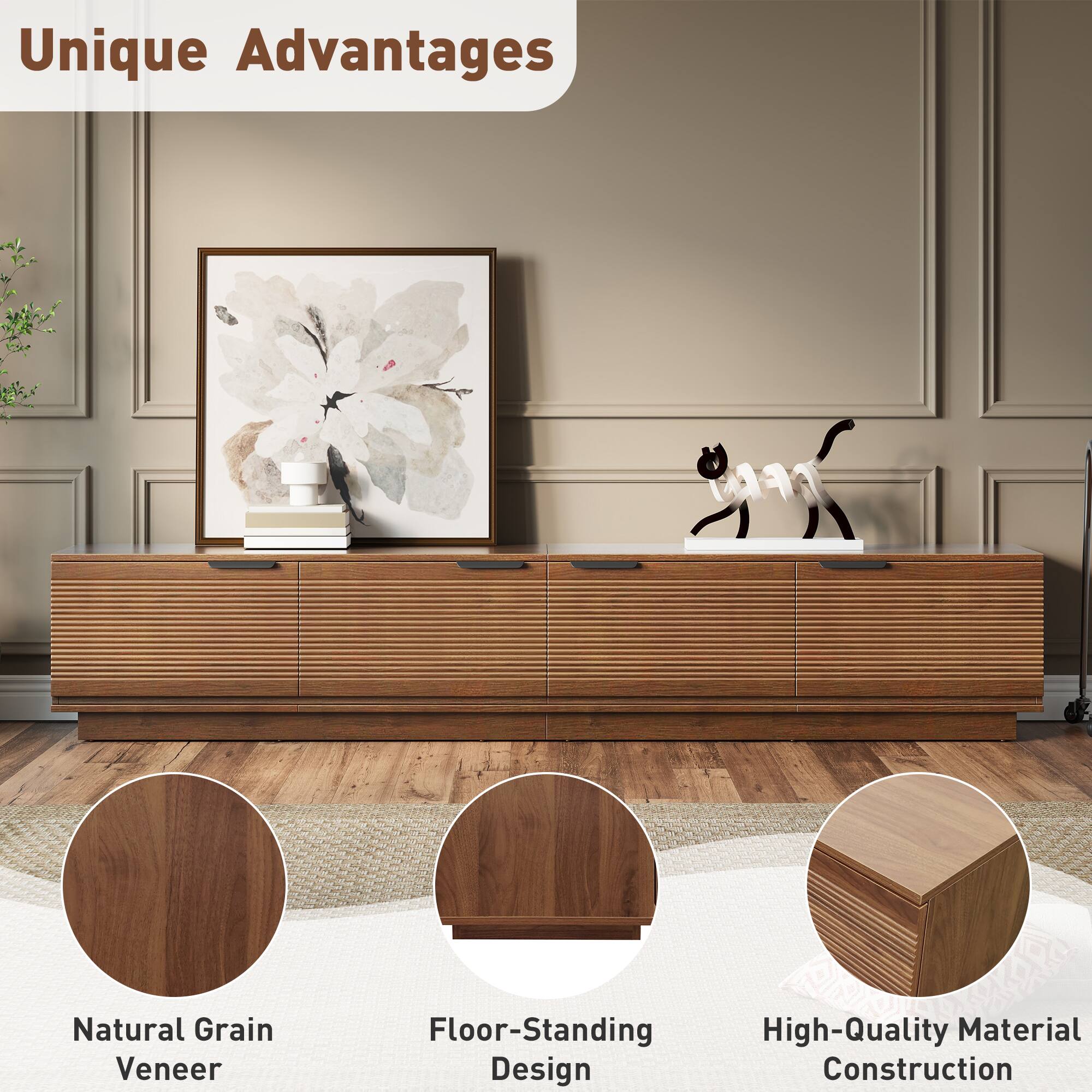 Unique Advantages

- Natural Grain Veneer
- Floor-Standing Design
- High-Quality Material Construction