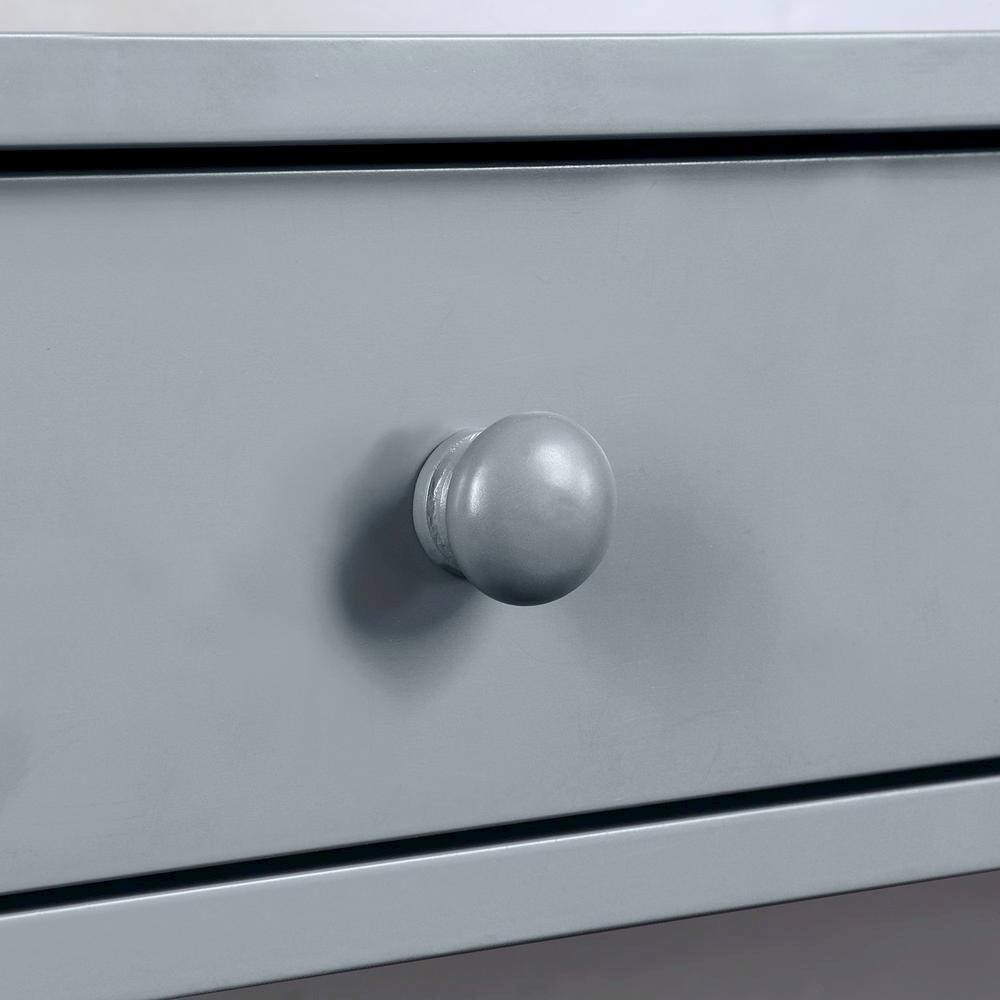 Alt View 3. FurniFact - Console Table with 1 Drawer and 3 Tiers of Shelving - Gray.