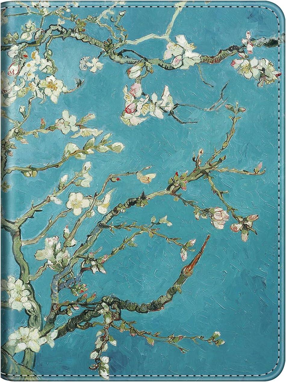 Alt View 4. Fintie - Case for 7"/6.8" Kindle Paperwhite 12th/11th Gen & Kindle Colorsoft PU Leather Stand Cover Foldable Kickstand Hand Strap - Blossom.