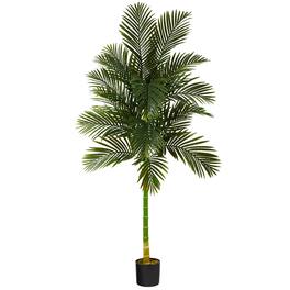 BreeBe - 7' Golden Cane Artificial Palm Tree - Green